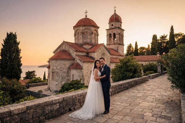 Wedding photography at Savina Monastery, Herceg Novi