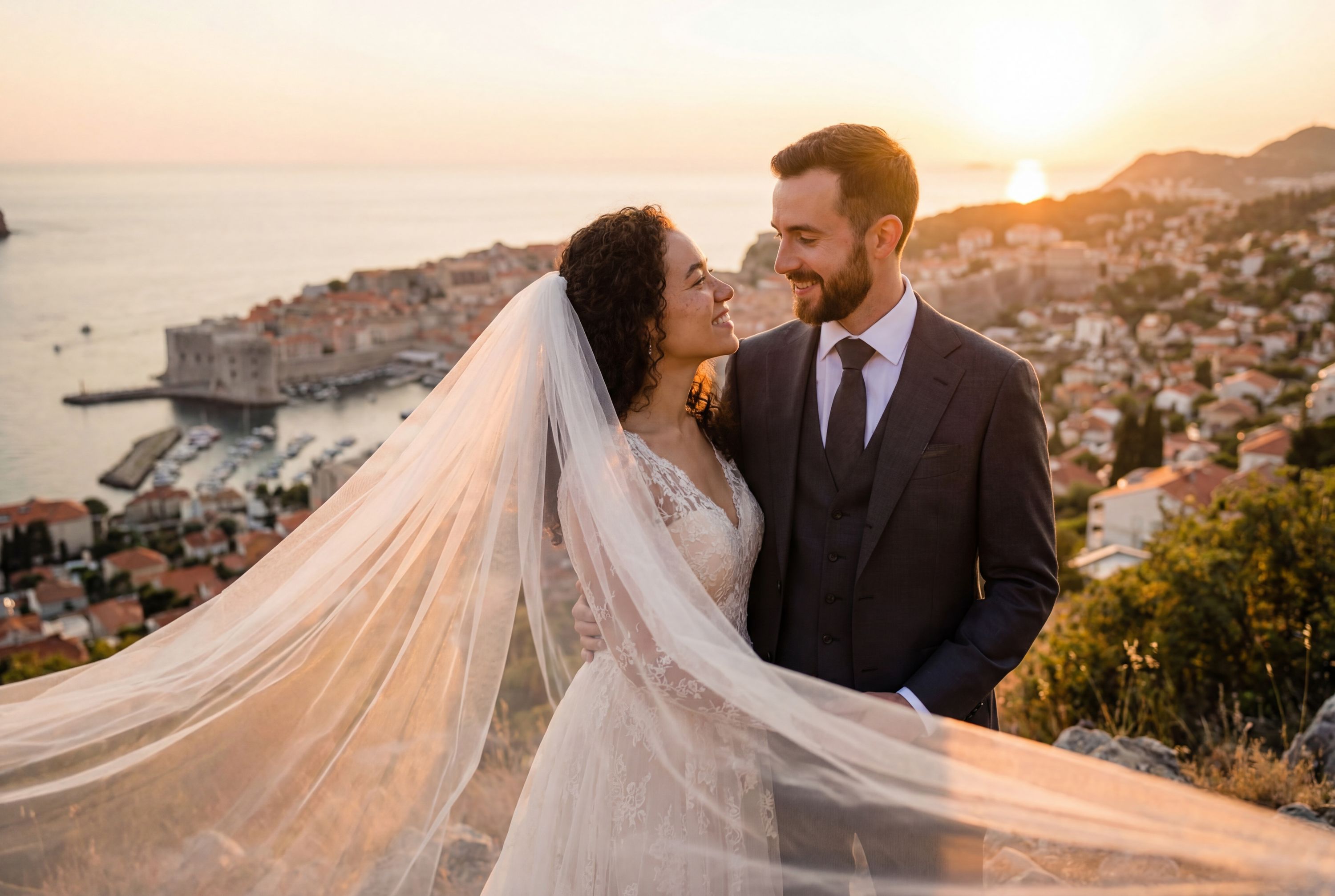 Mount Srđ (Srđ) viewpoint wedding photography Dubrovnik 