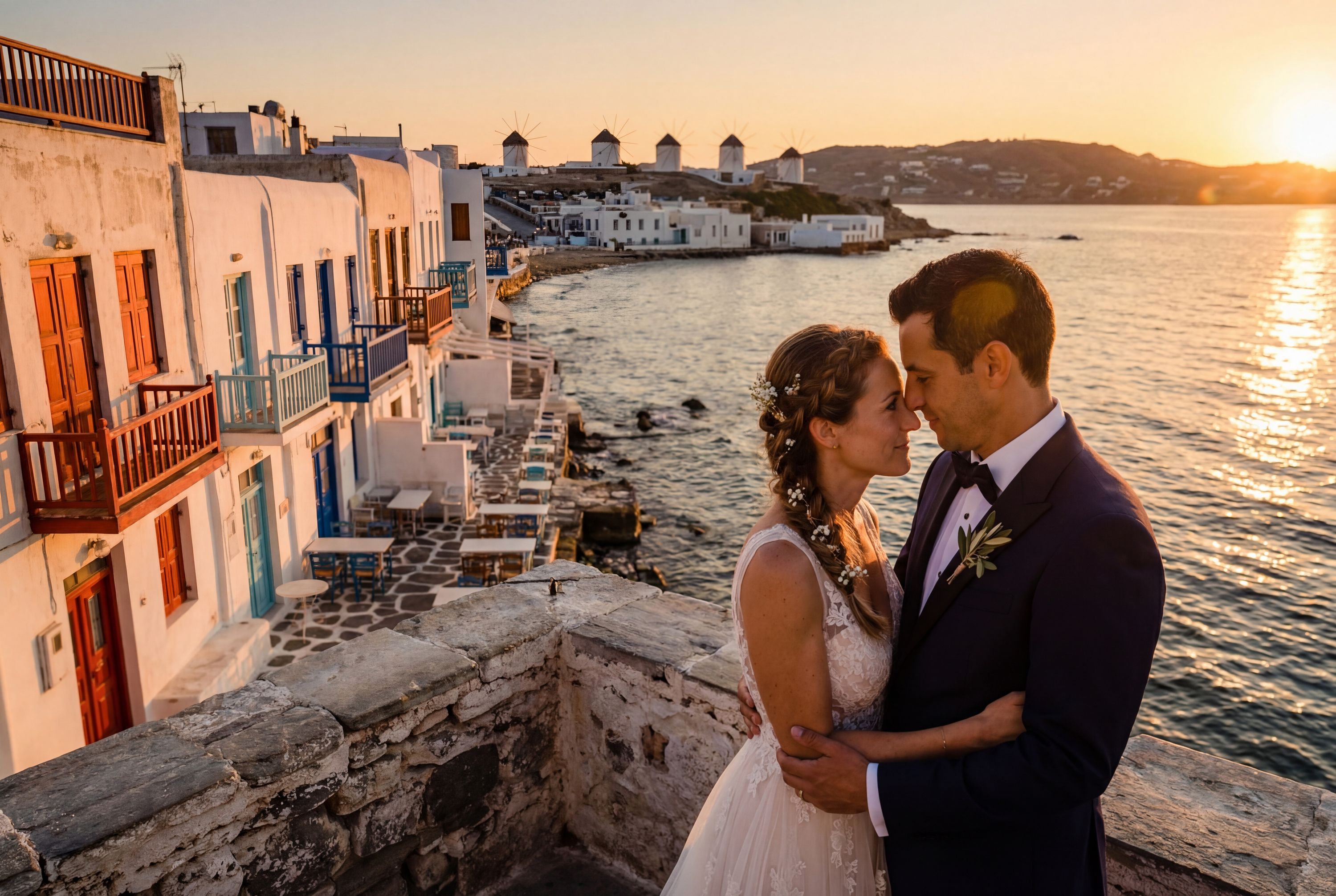 Little Venice wedding photography Mykonos 