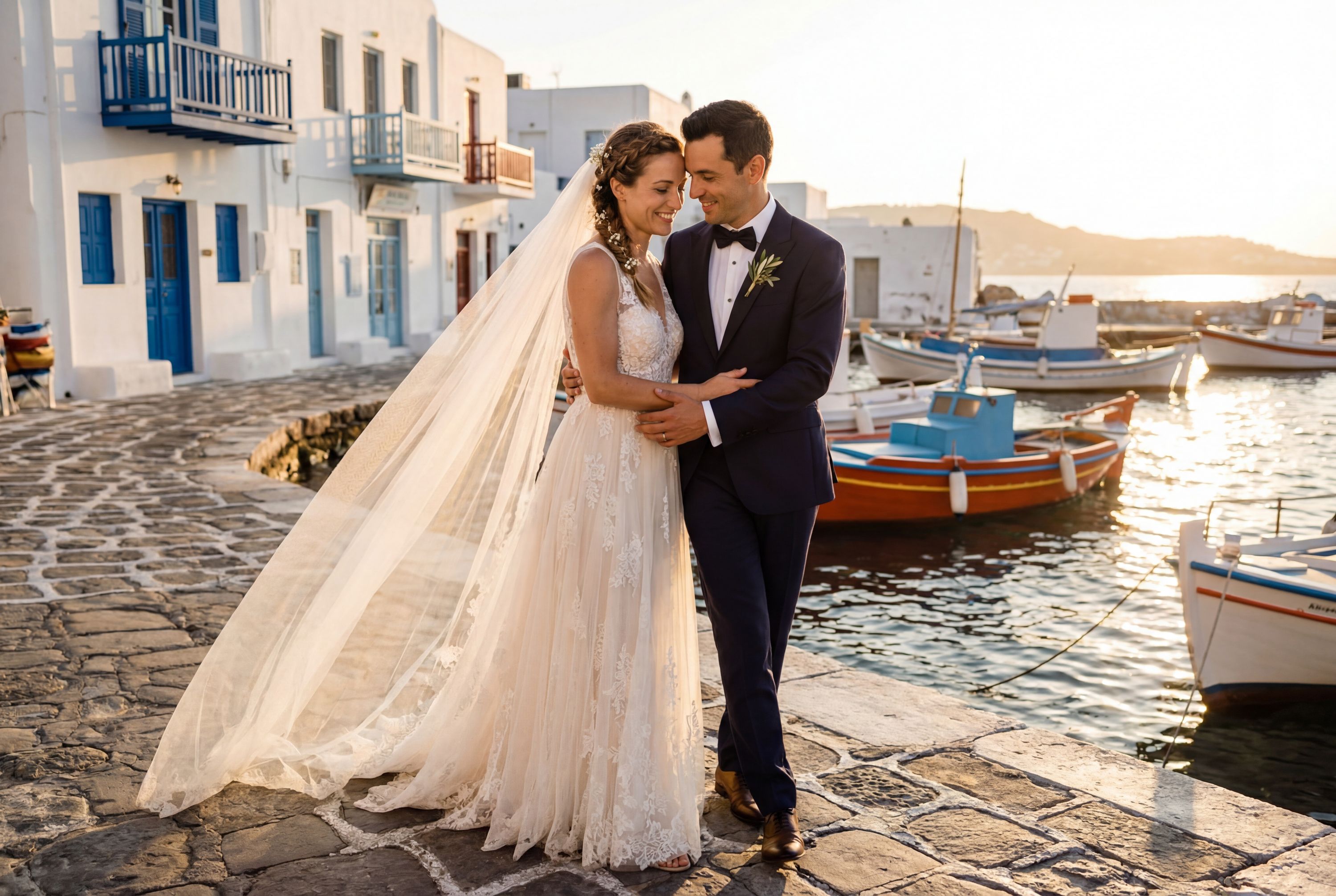 Mykonos Old Port wedding photography Mykonos 