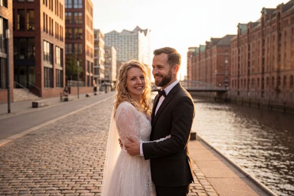 Wedding photography Hamburg - HafenCity Promenade