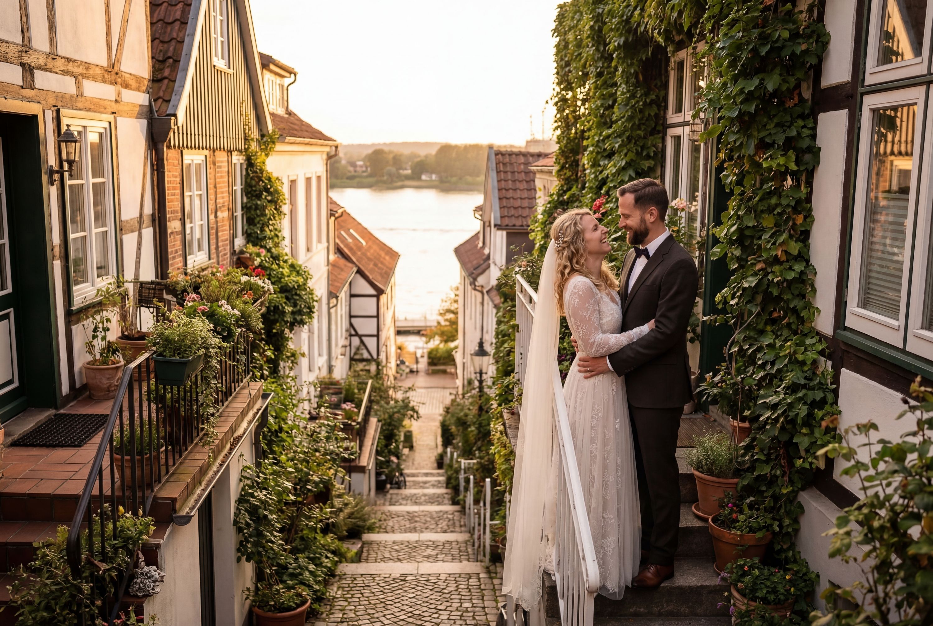 Wedding photography Hamburg - Treppenviertel Blankenese (Staircase Quarter)