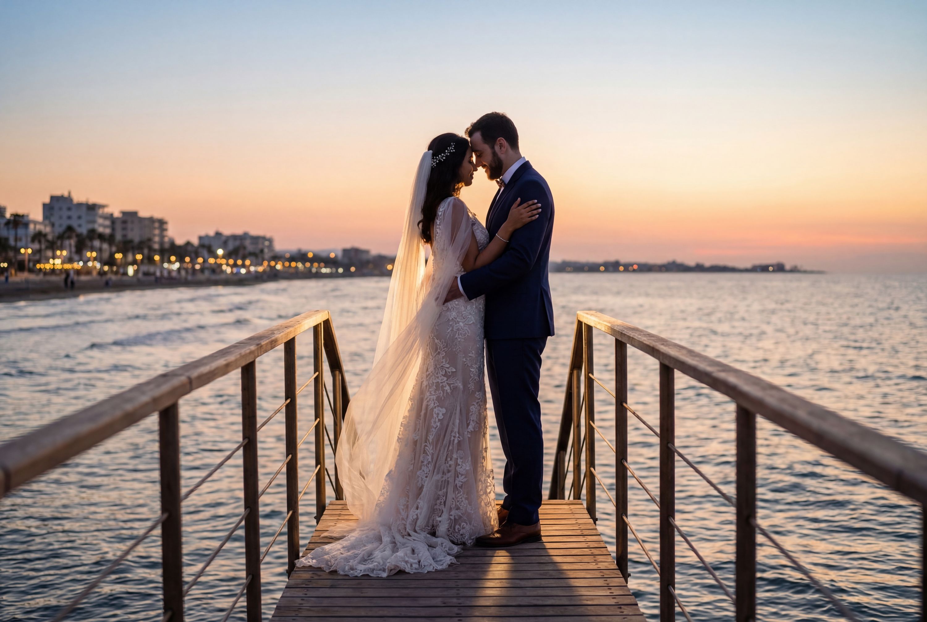 Wedding photography Larnaca - Larnaca Pier (Finikoudes)