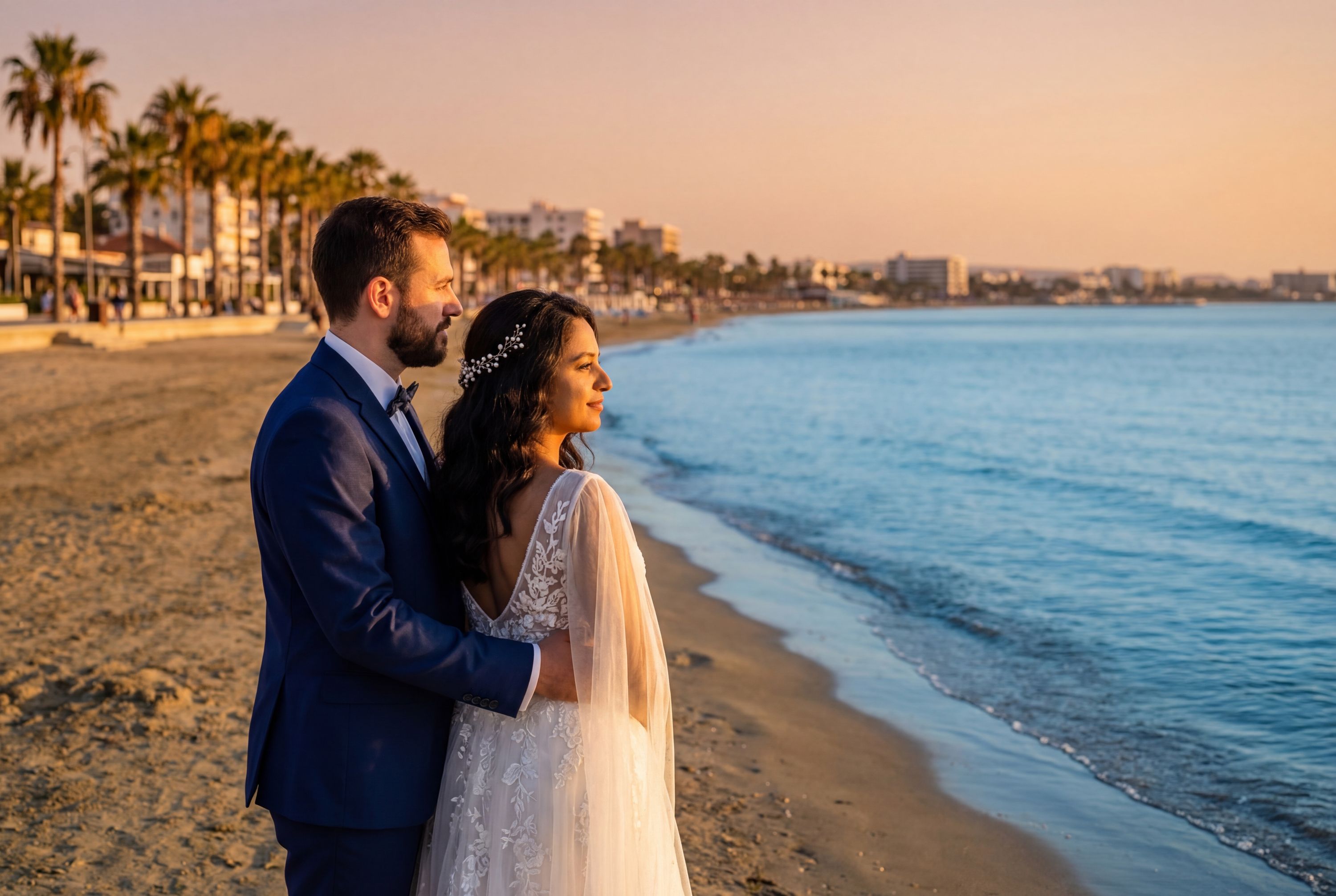 Wedding photography Larnaca - Phinikoudes Beach
