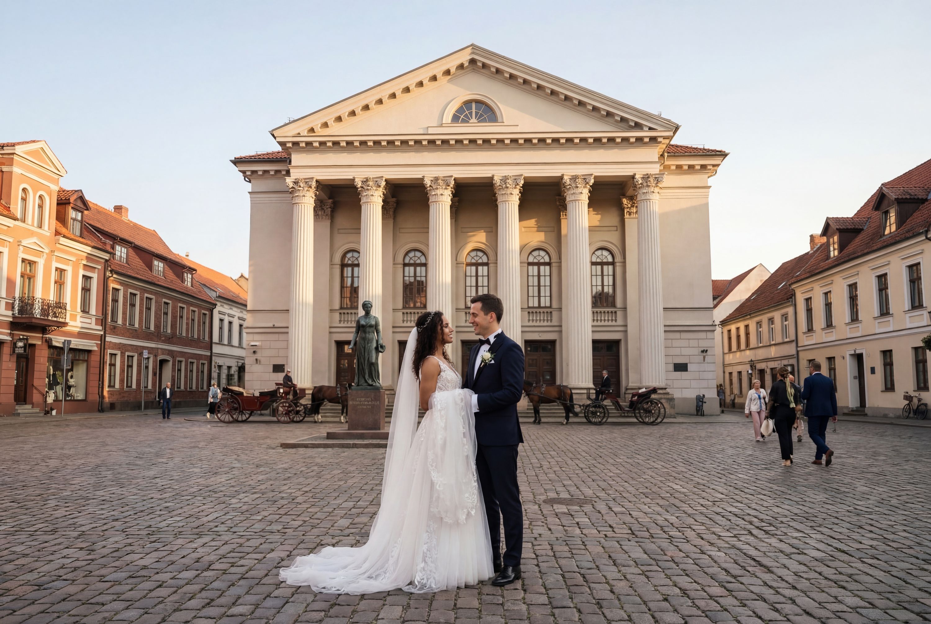 Wedding photography Klaipėda - Theatre Square (Teatro aikštė)