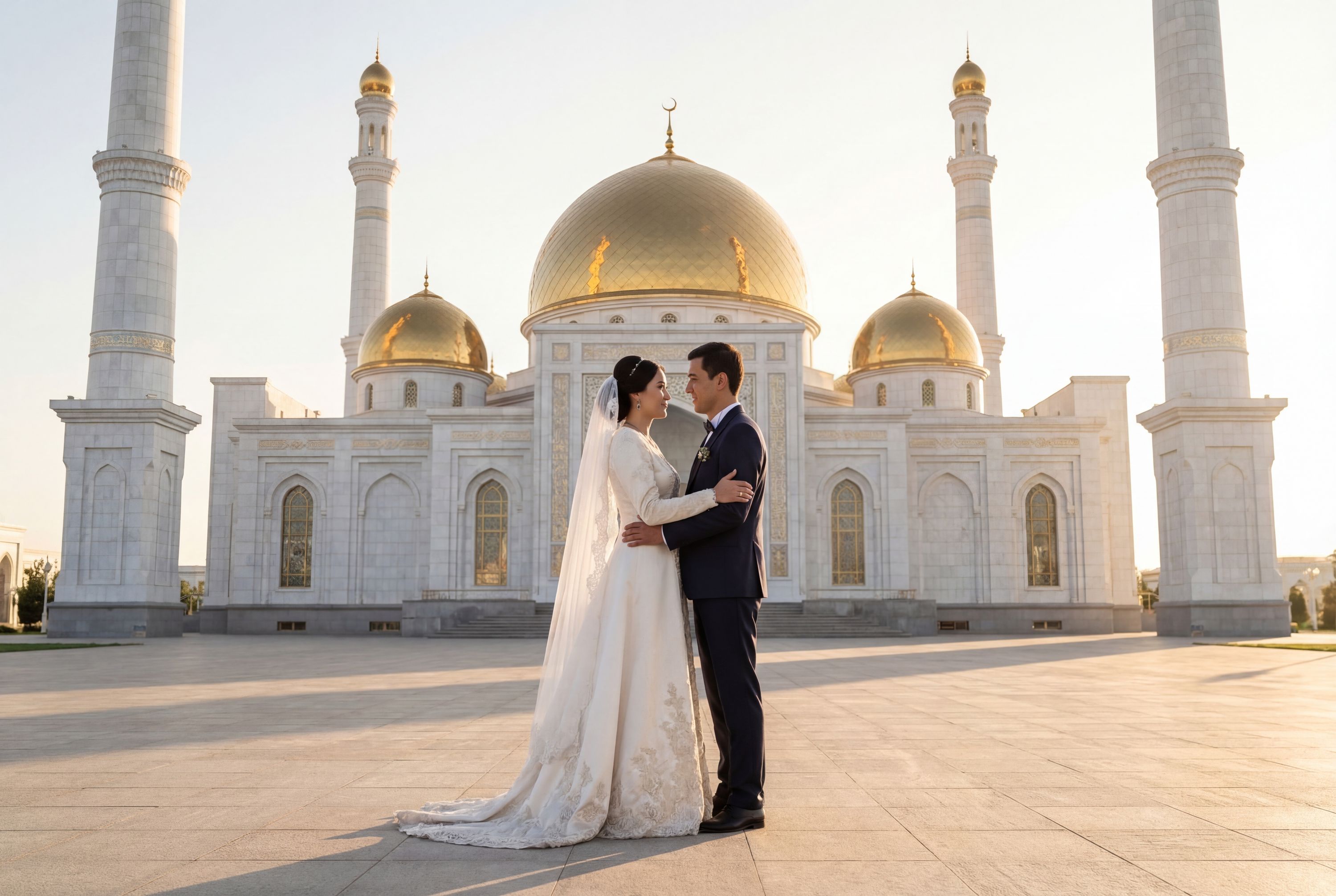 Wedding photography Mary - Gurbanguly Haji Mosque