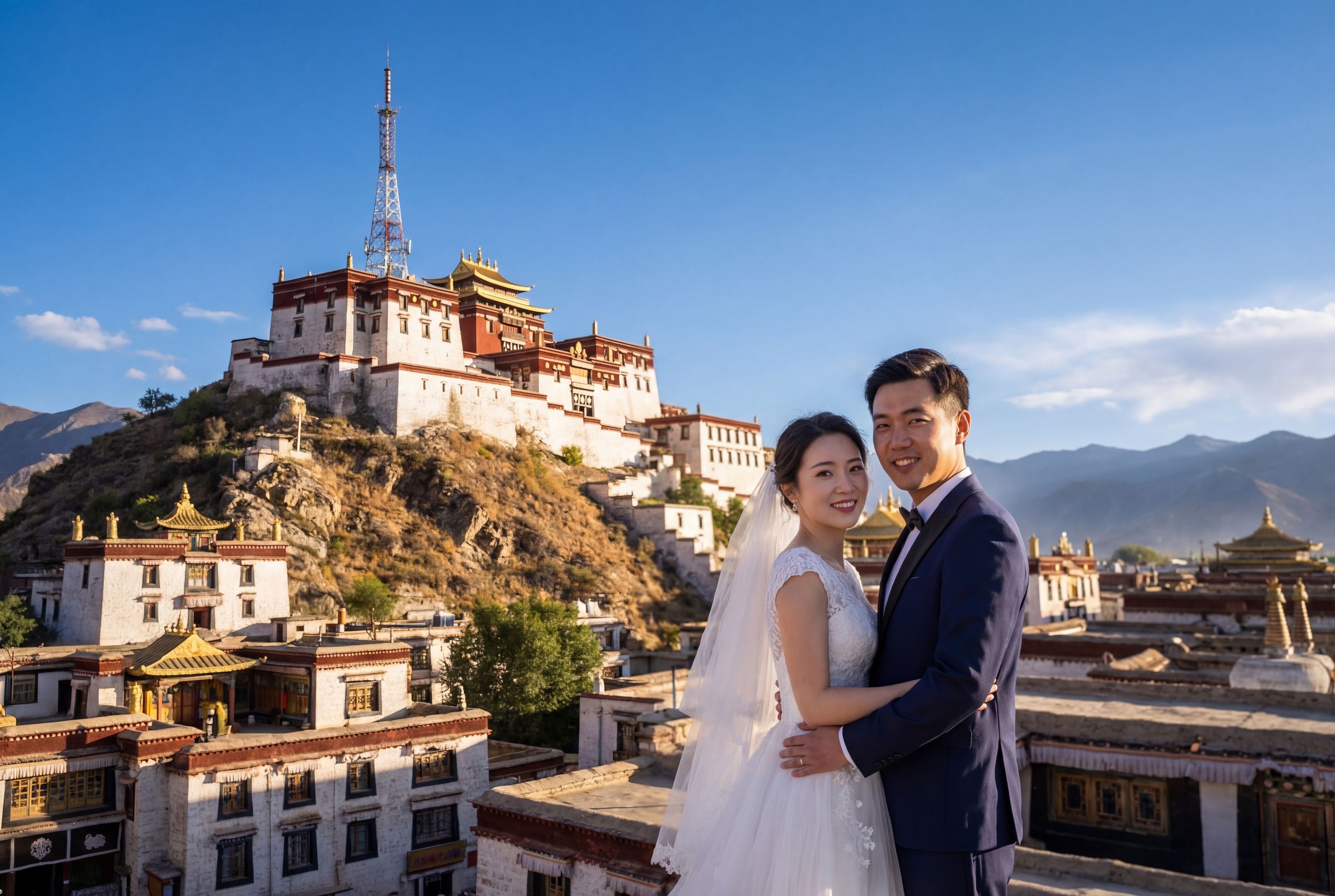 Wedding photography Lhasa - Chakpori Hill (Iron Mountain)