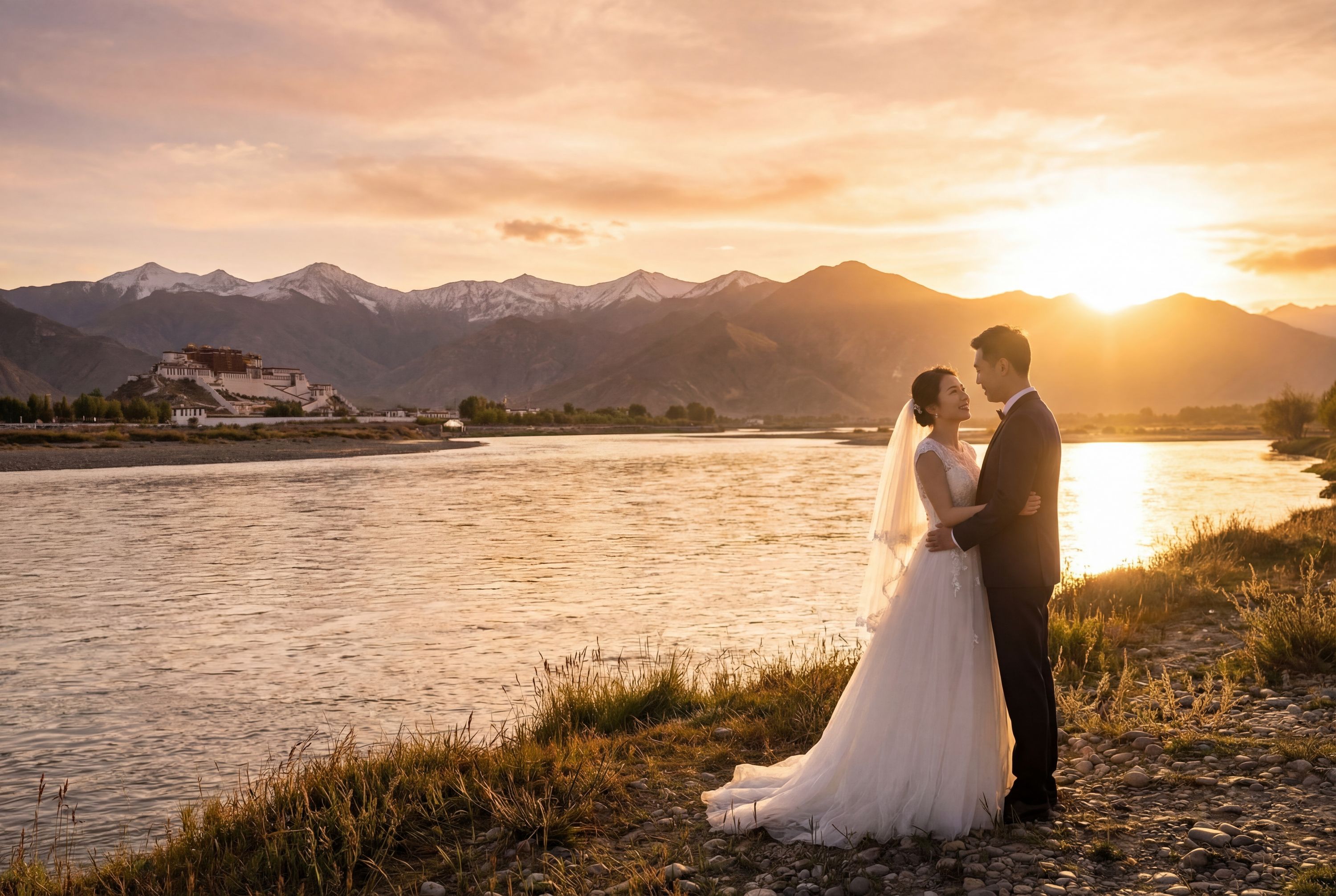 Wedding photography Lhasa - Lhasa River (Kyi Chu)