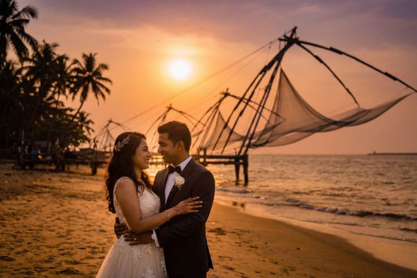 Wedding photography at Fort Kochi Beach, Kochi