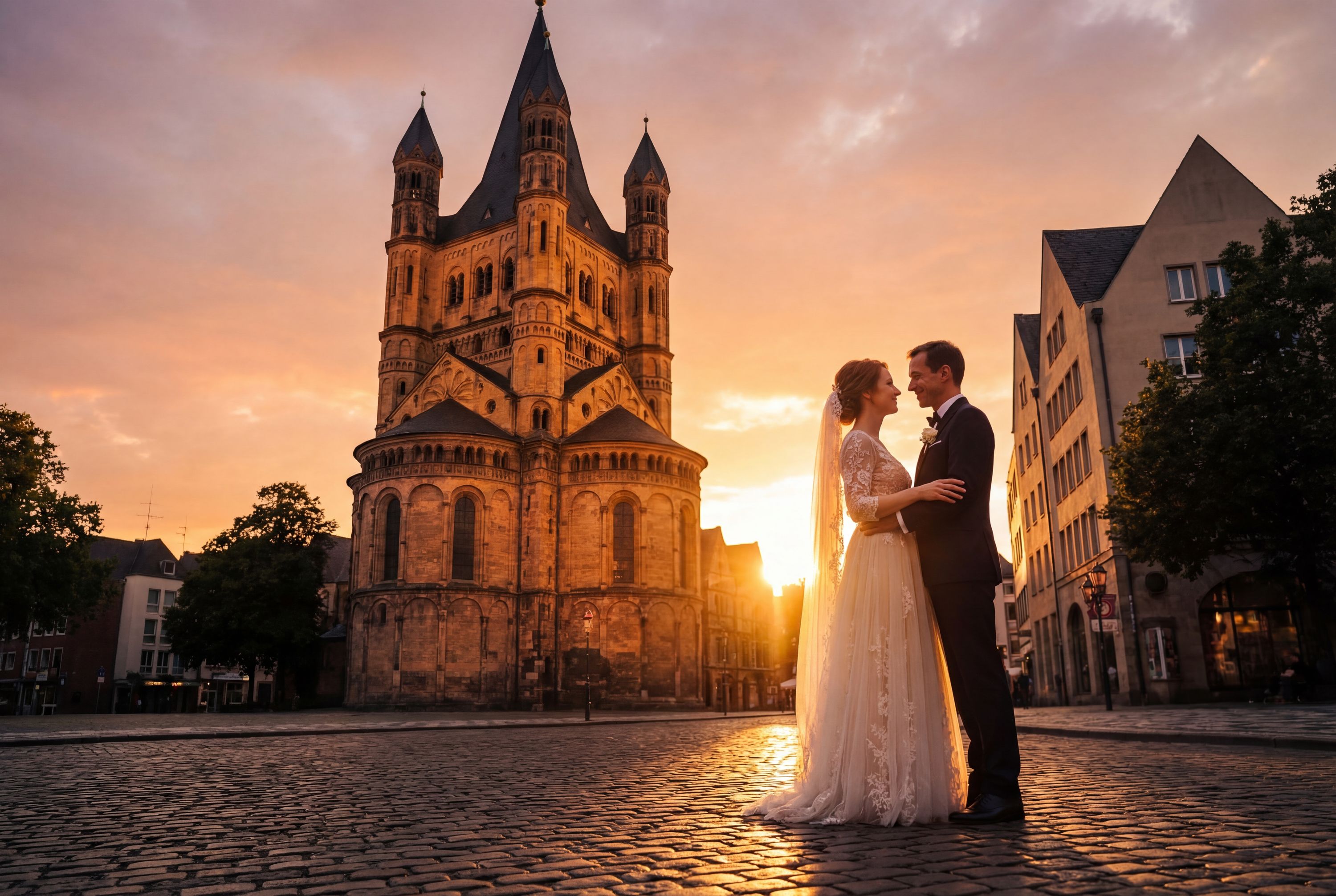 Great St. Martin Church (Groß St. Martin) wedding photography Cologne 