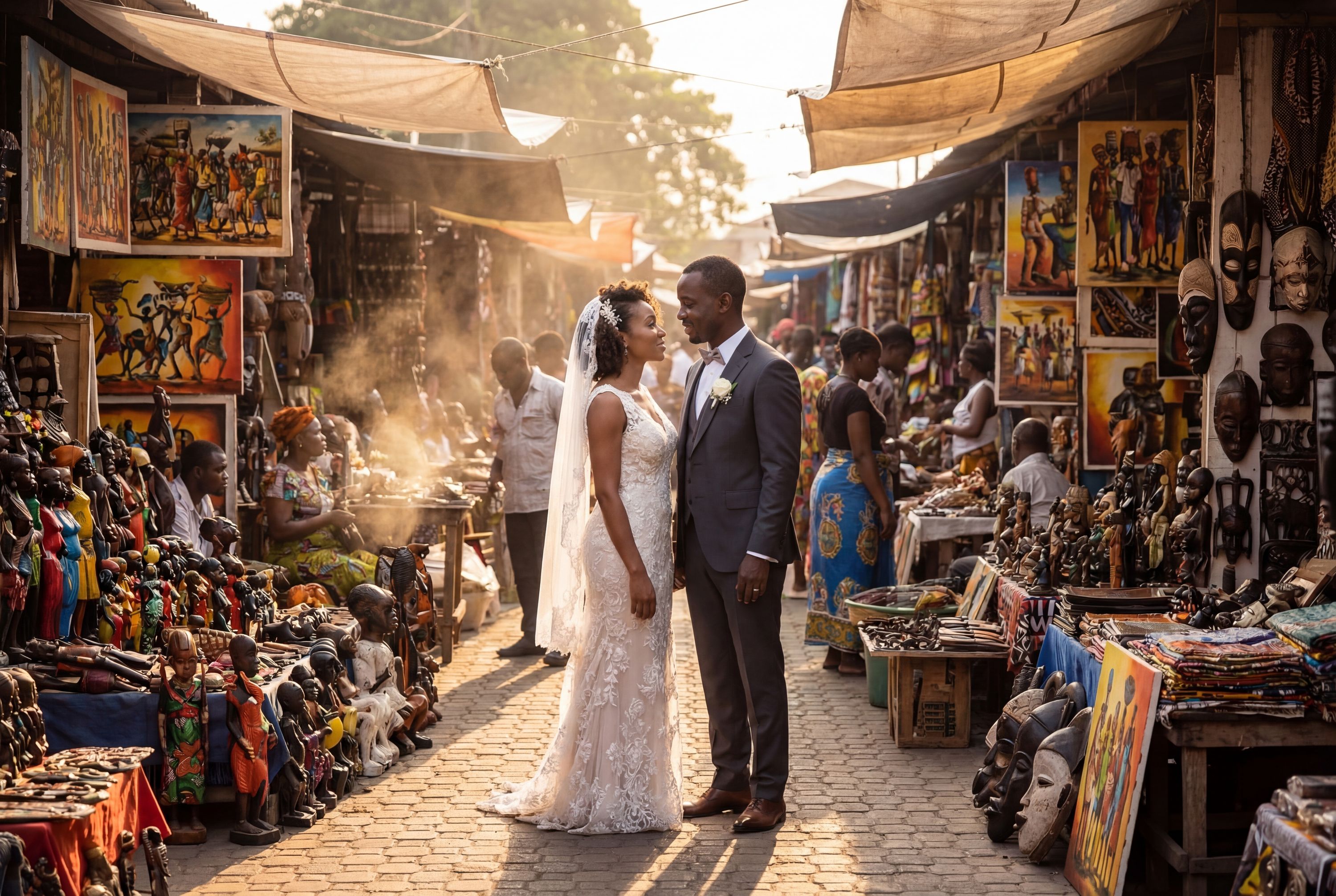 Wedding photography Kinshasa - Marché des Valeurs (Art Market)