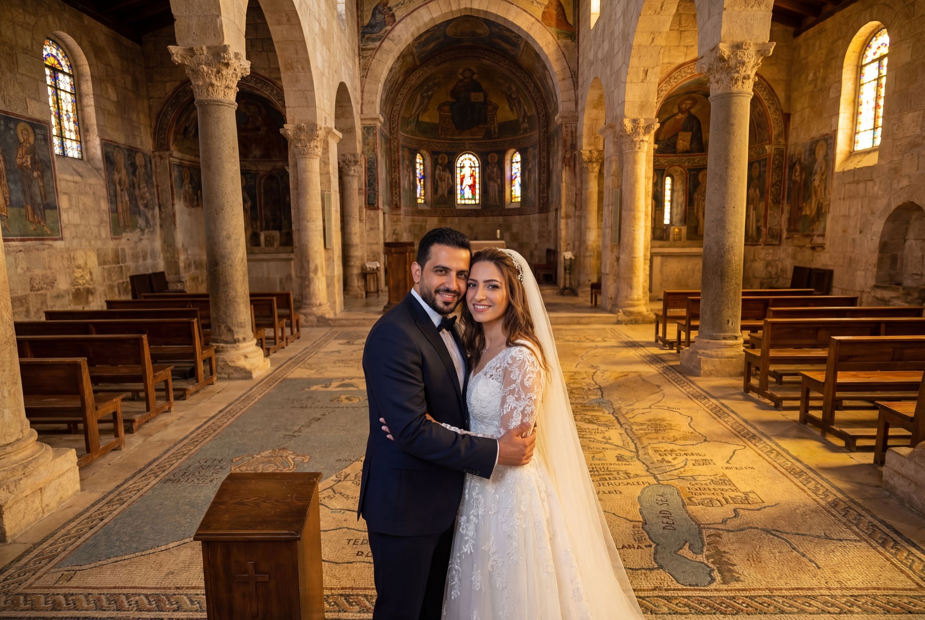 Wedding photography Madaba - St. George's Church (Madaba Map Church)