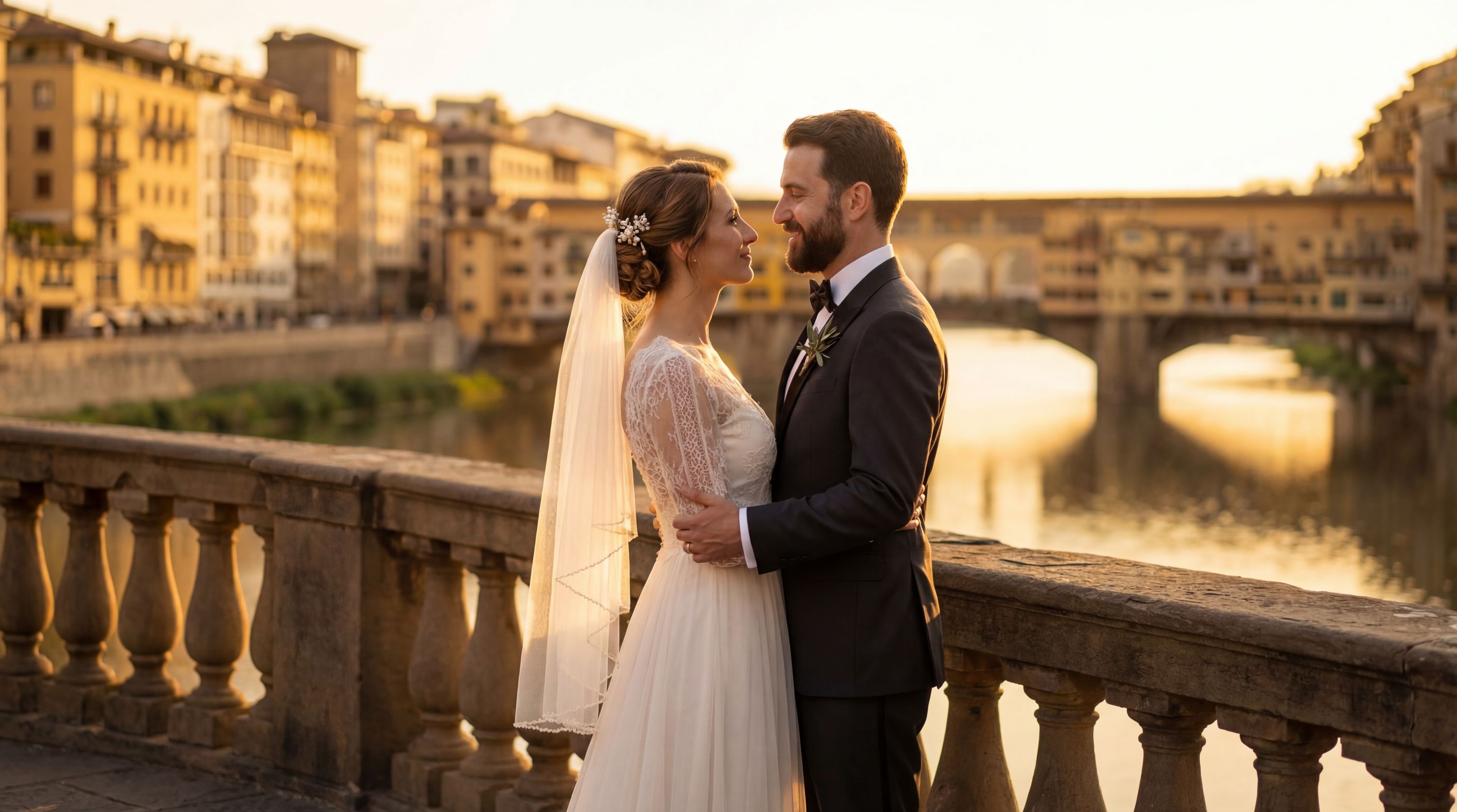 Arno River Banks (Lungarno) wedding photography Florence 