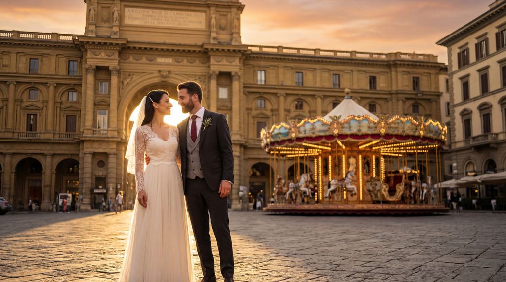 Piazza della Repubblica wedding photography, Florence, Piazza della Repubblica wedding photography, Florence,
