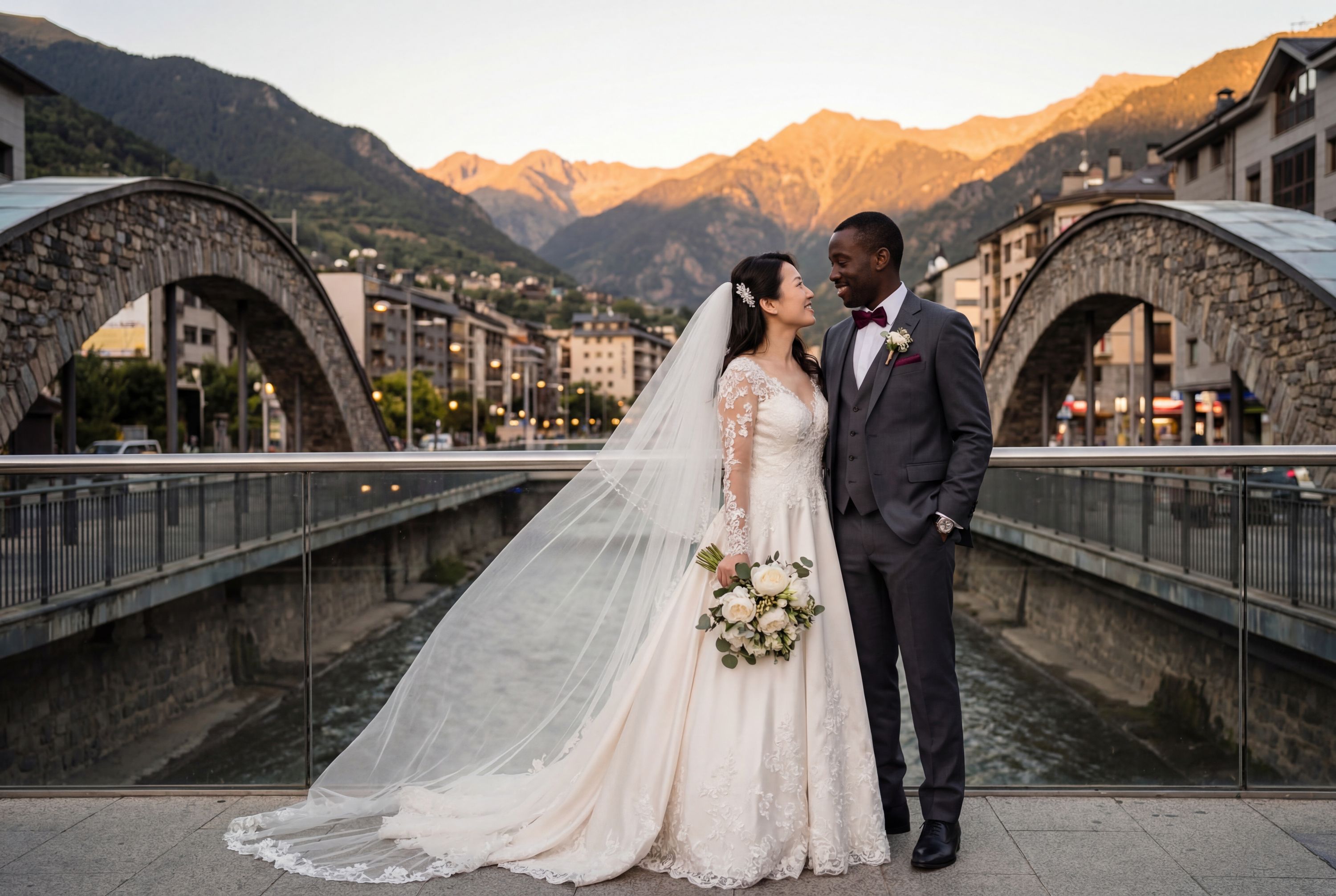Pont de París wedding photography Andorra la Vella 