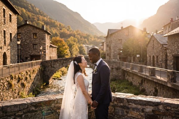 Valira River Promenade wedding photography Valira River Promenade wedding photography Andorra la Vella