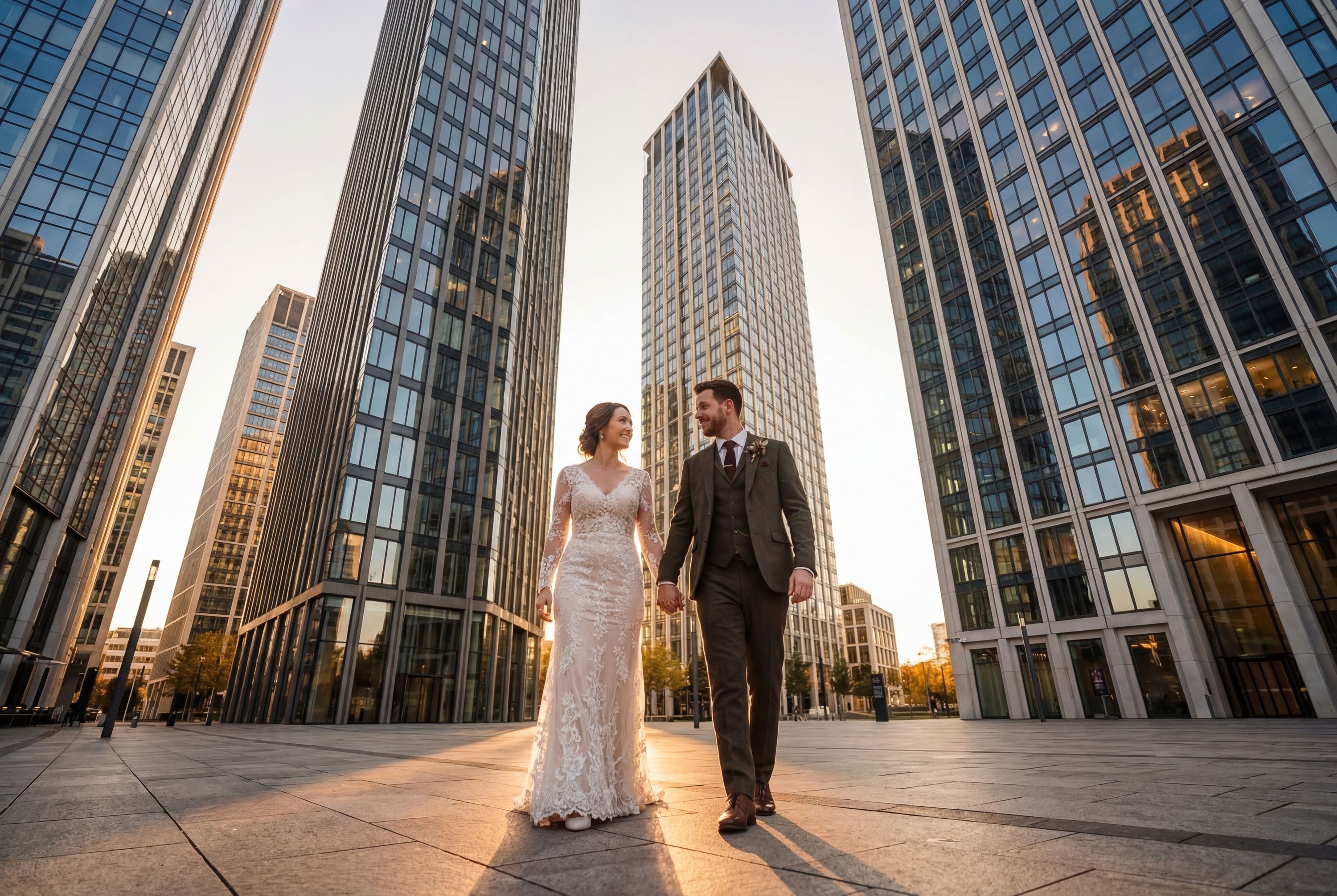Europaviertel (Modern Architecture) wedding photography Frankfurt 