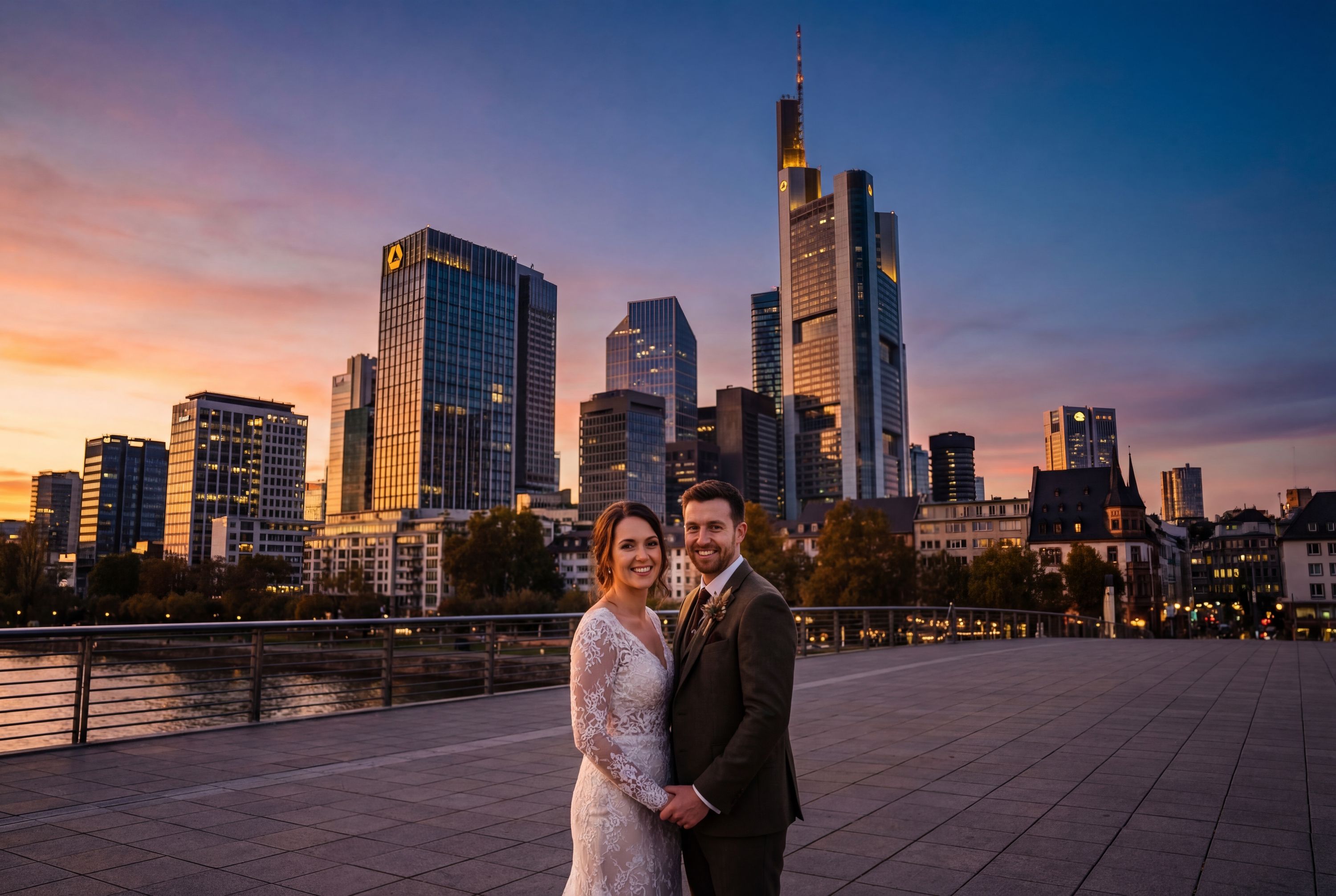 Frankfurt Financial District (Skyscrapers) wedding photography Frankfurt 