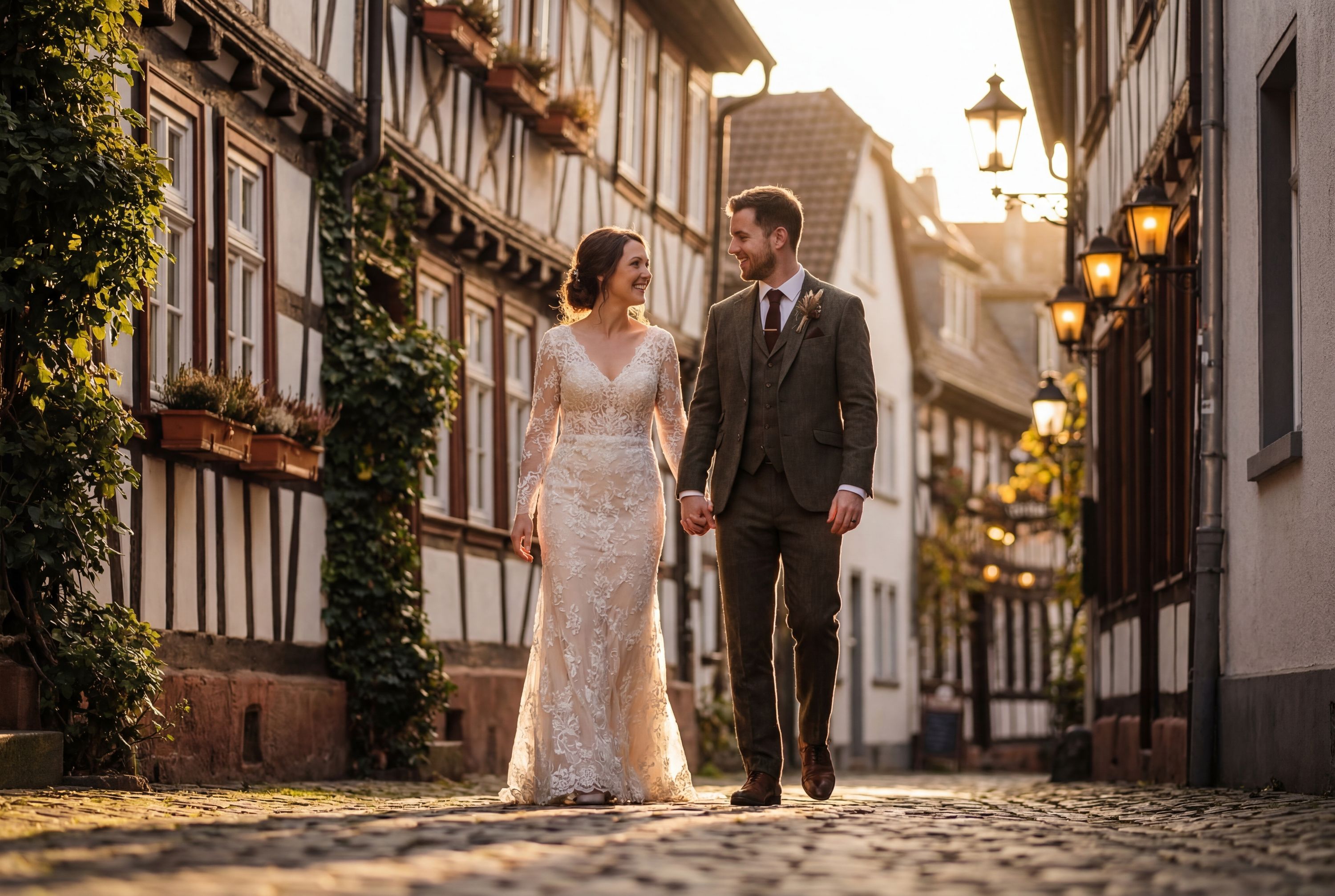 Old Sachsenhausen Streets wedding photography Frankfurt 
