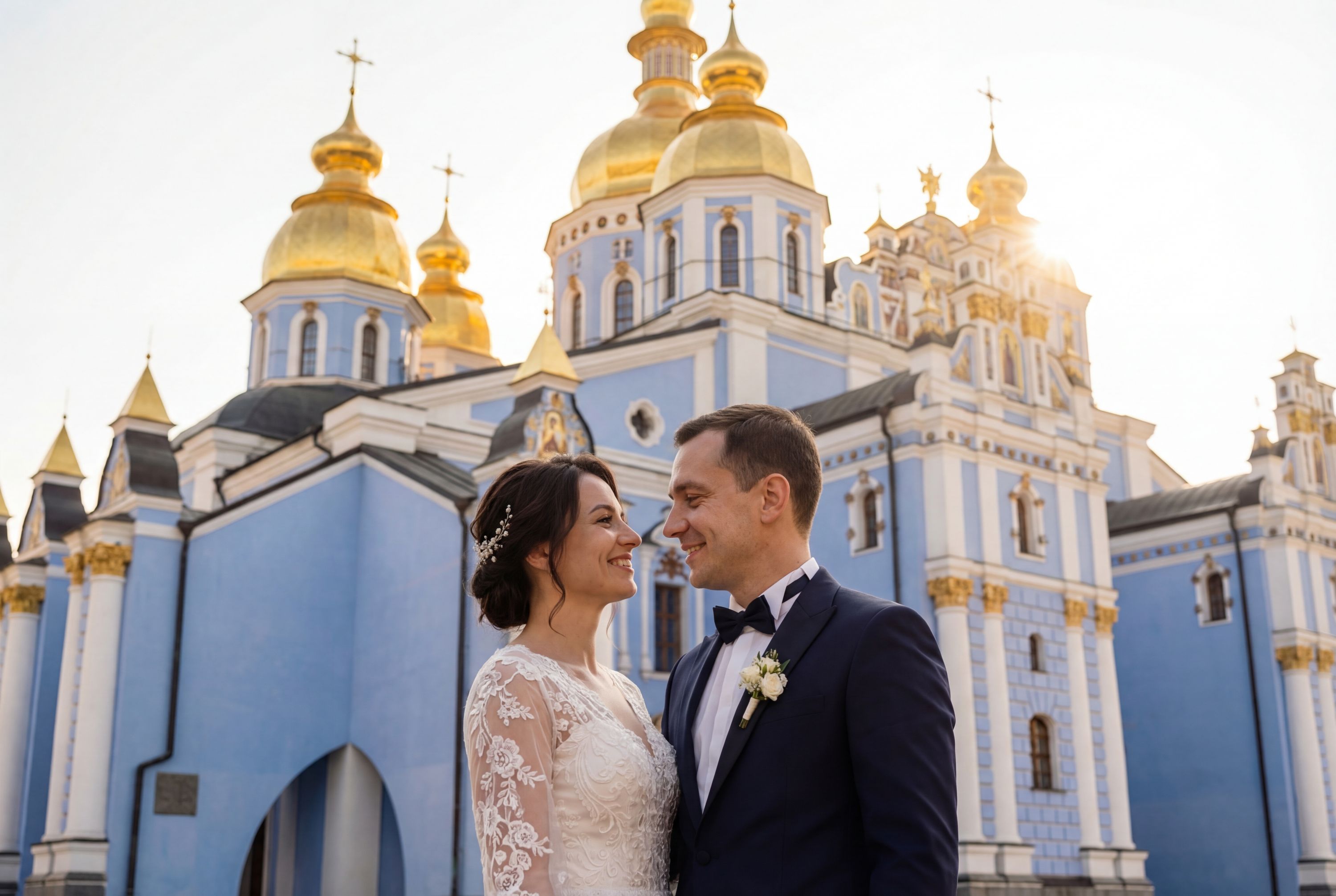 Wedding photography Kyiv - St. Michael's Golden-Domed Monastery
