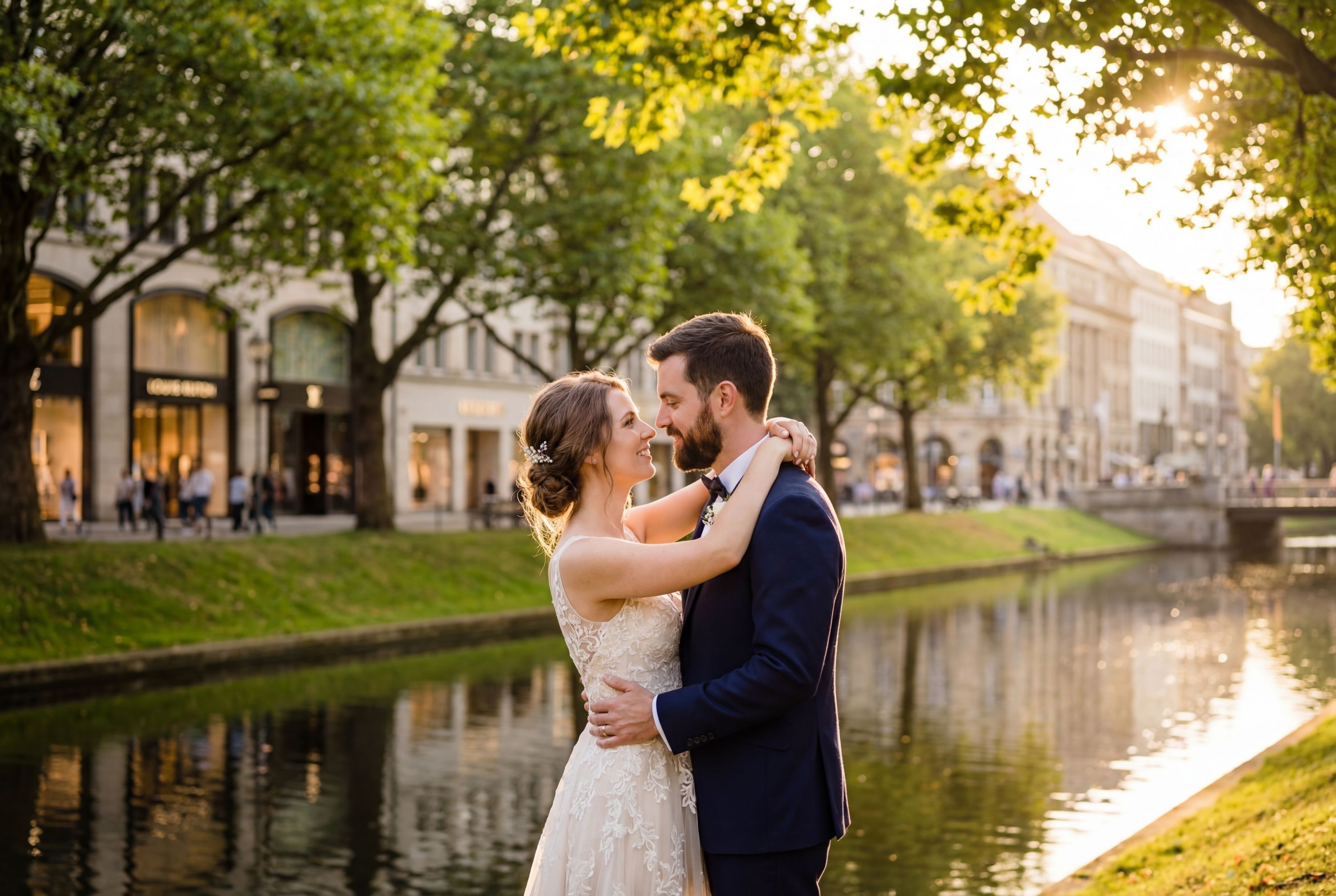 Königsallee ('Kö') wedding photography Düsseldorf 