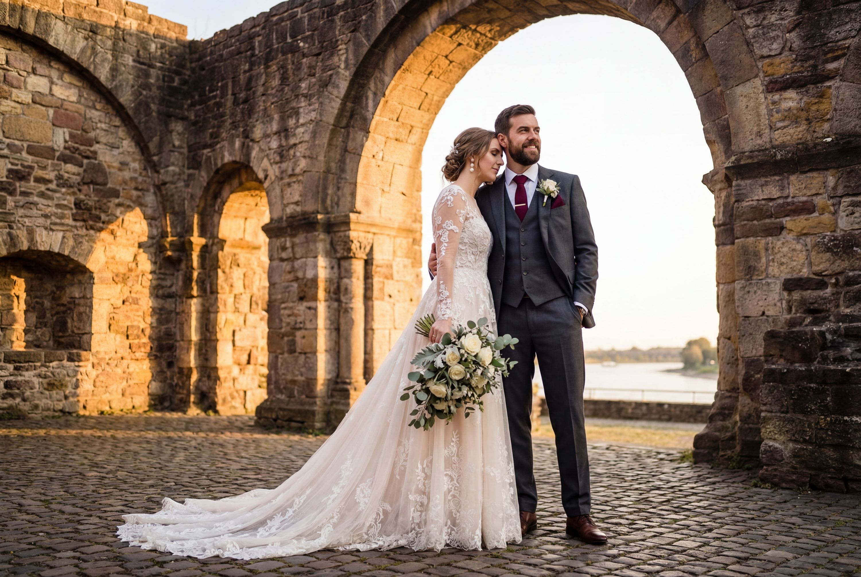 Kaiserpfalz Kaiserswerth (Imperial Palace Ruins) wedding photography Düsseldorf 