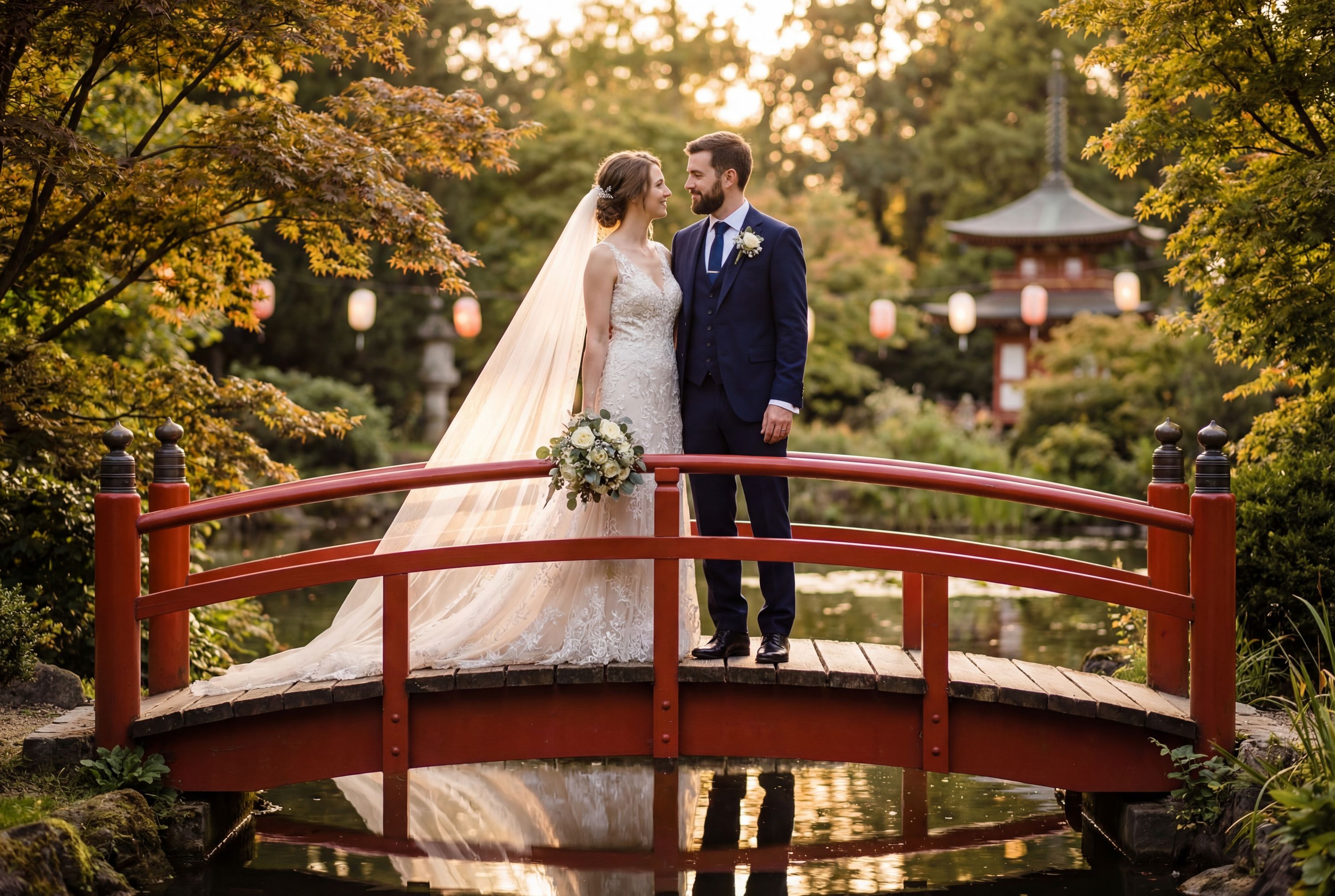 Nordpark with Japanese Garden wedding photography Düsseldorf 