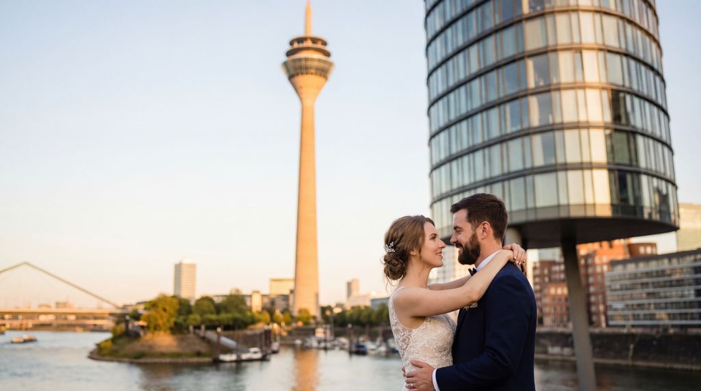 Rheinturm (Rhine Tower) wedding photography, Düsseldorf, Rheinturm (Rhine Tower) wedding photography, Düsseldorf,