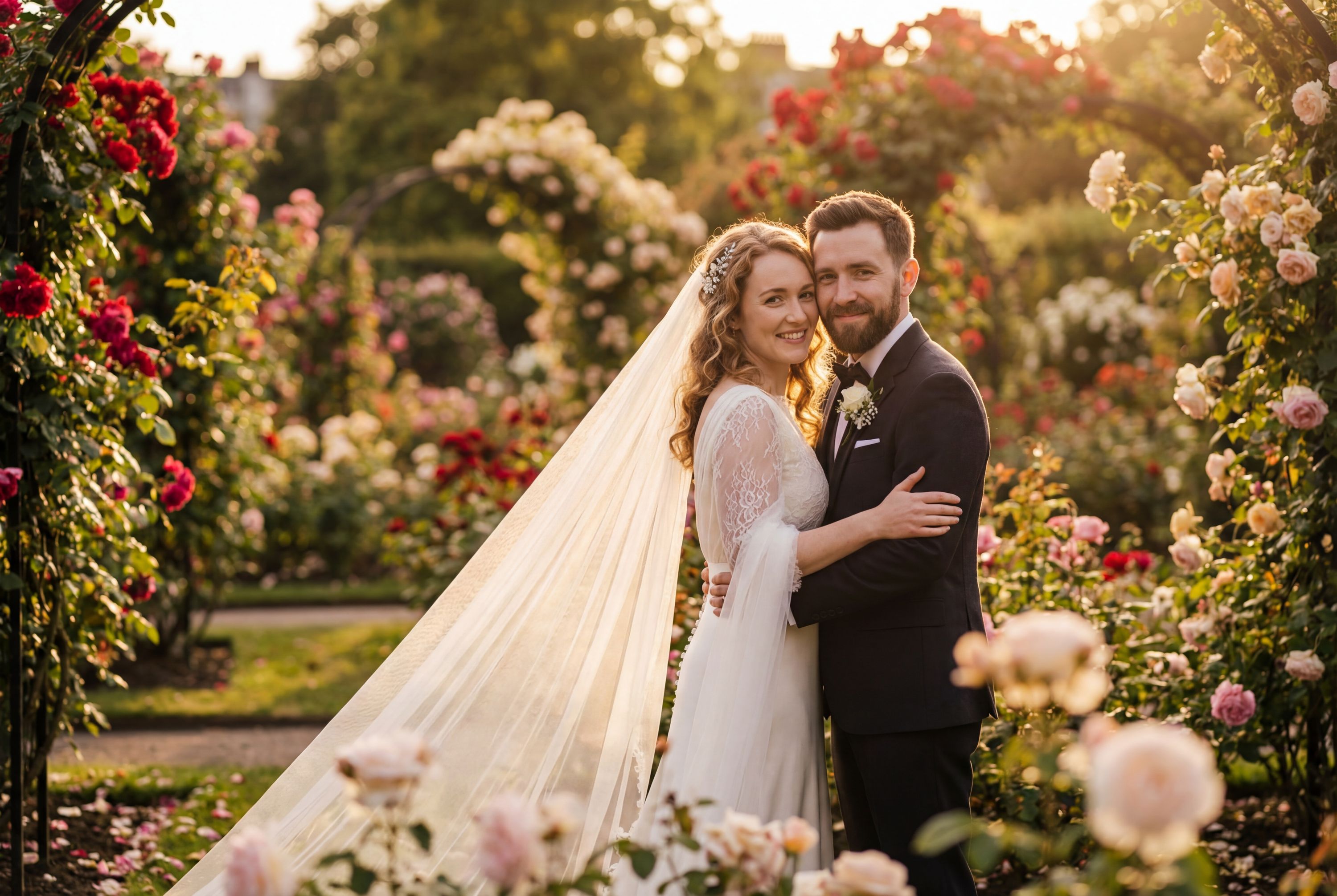 Regent's Park (Queen Mary's Rose Garden) wedding photography London 
