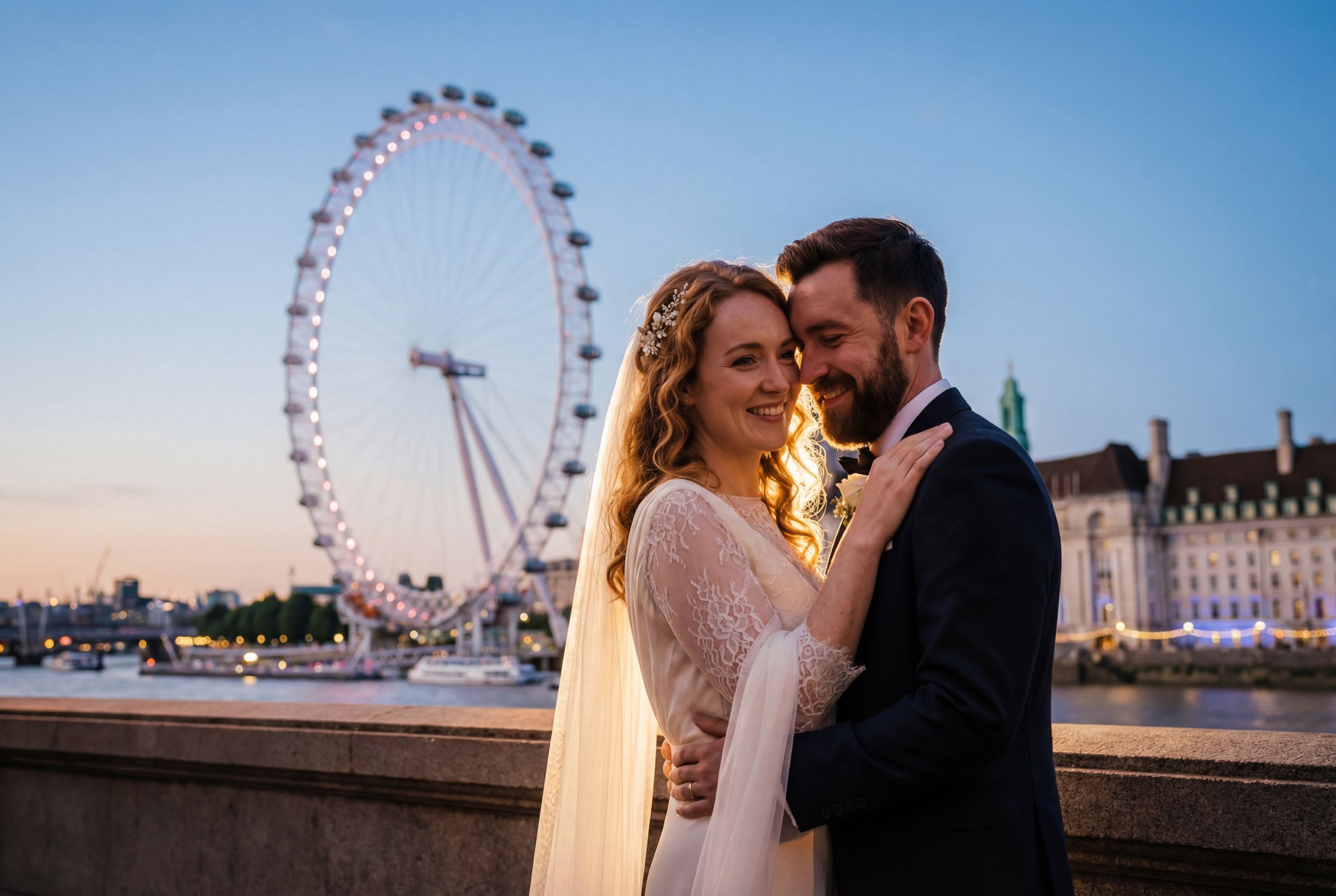 South Bank (near London Eye) wedding photography London 