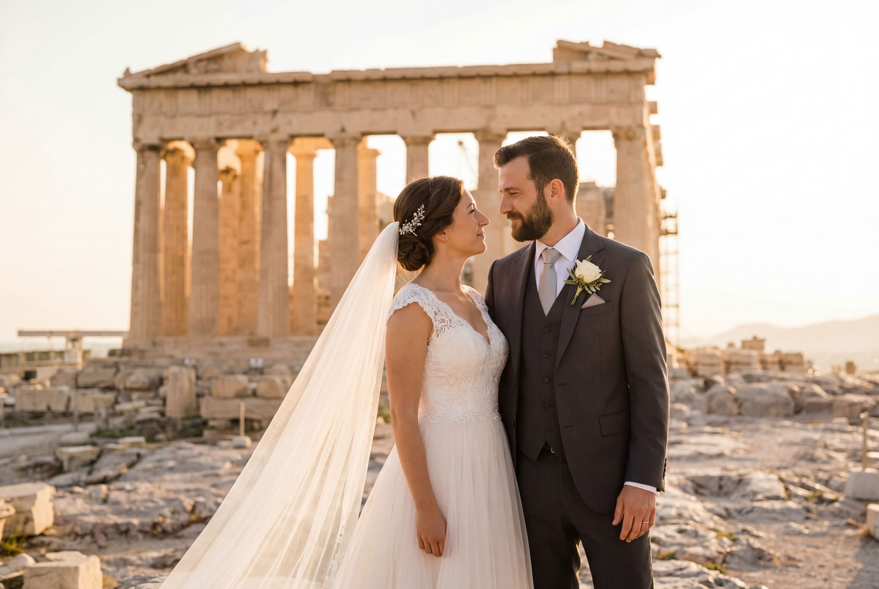 Acropolis of Athens (Parthenon) wedding photography Athens 