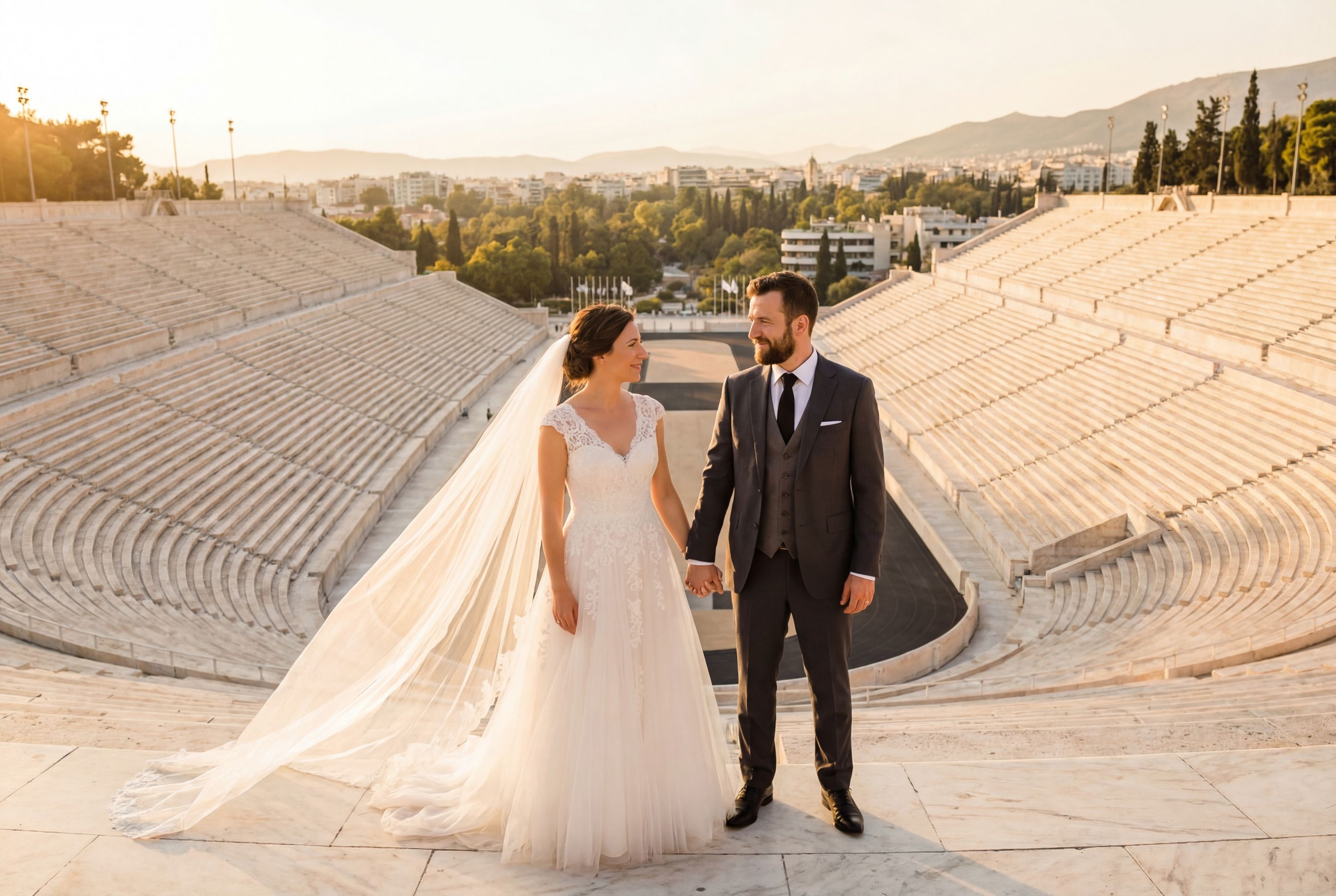 Panathenaic Stadium (Kallimarmaro) wedding photography Athens 