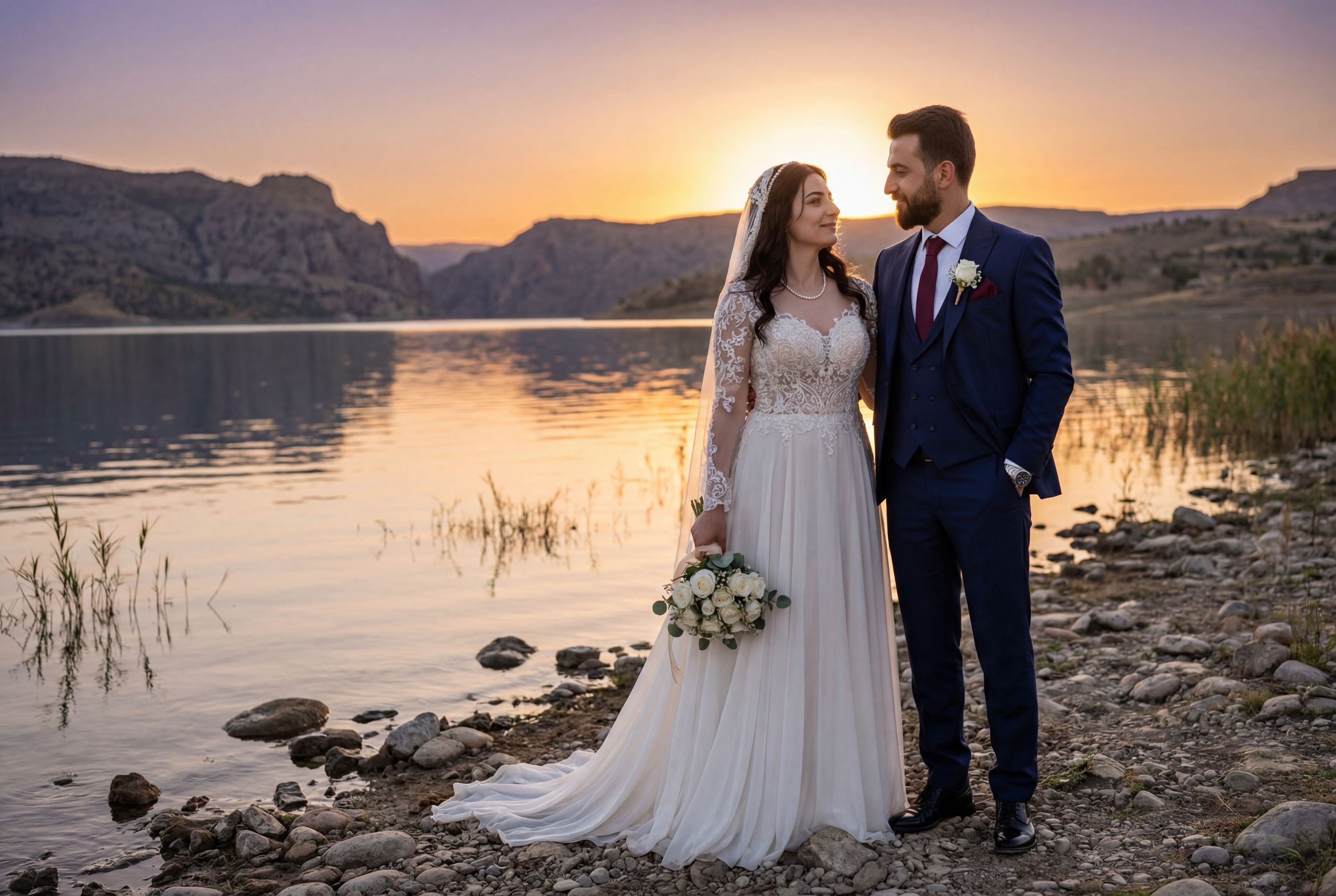 Ilısu Dam Lake Shoreline wedding photography Batman 