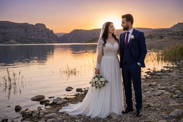 Ilısu Dam Lake Shoreline wedding photography Ilısu Dam Lake Shoreline wedding photography Batman