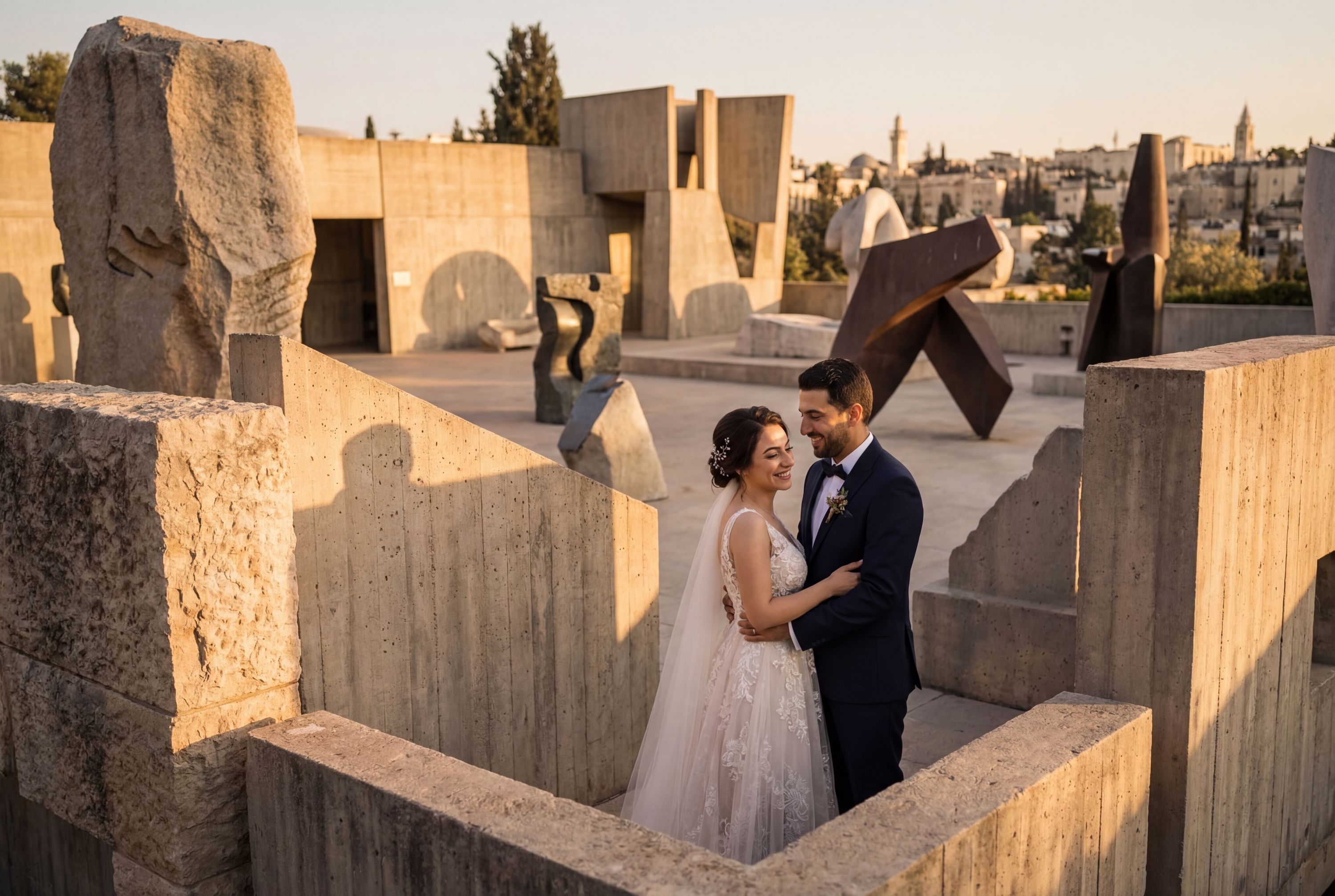 Wedding photography Jerusalem - Israel Museum Sculpture Garden