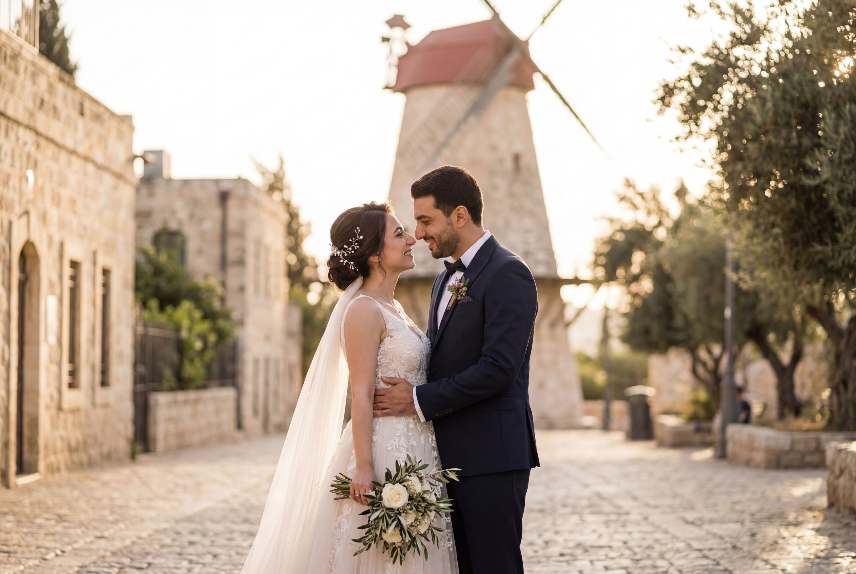 Wedding photography Jerusalem - Yemin Moshe Windmill & Neighborhood