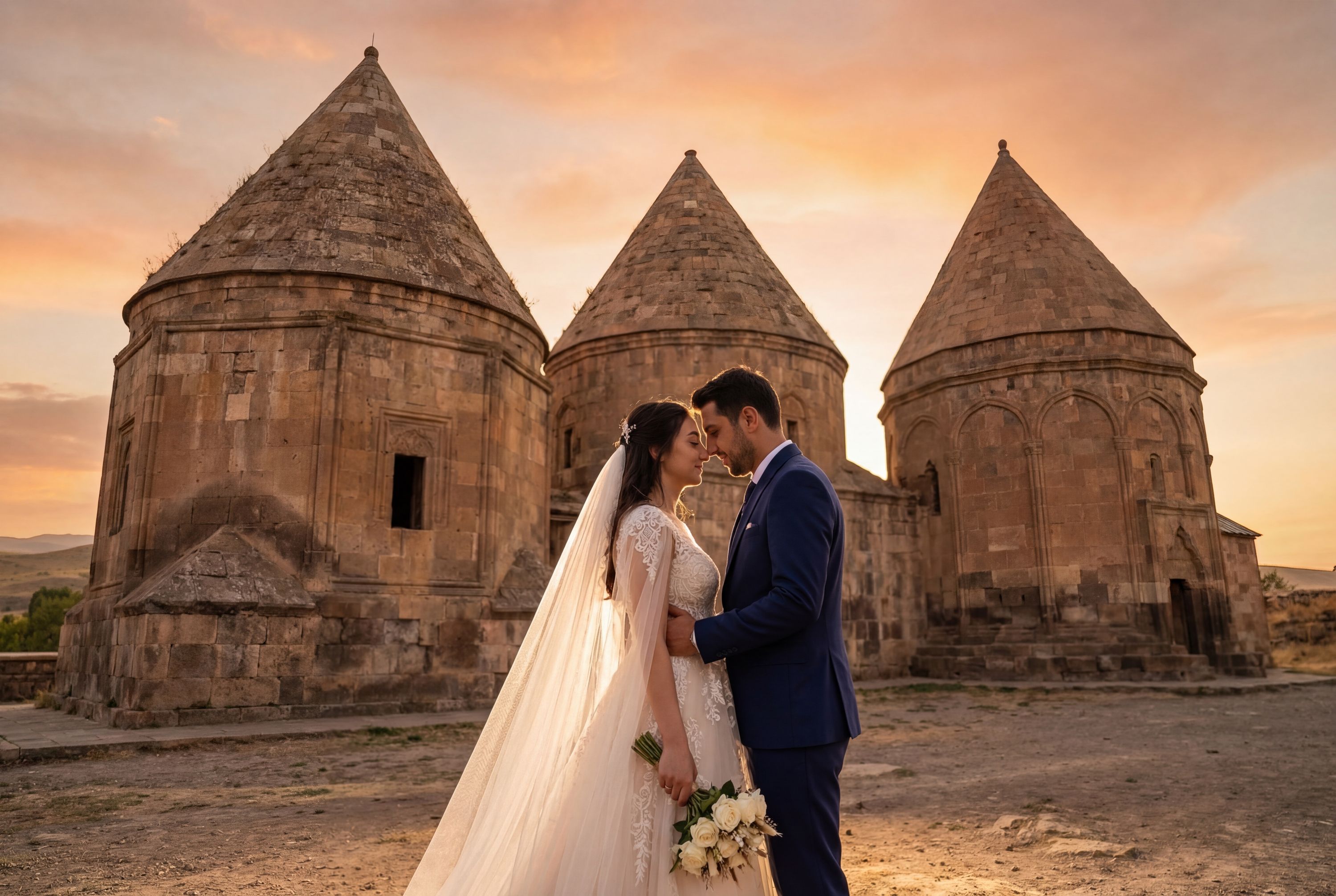 Üç Kümbetler (Three Tombs) wedding photography Erzurum 