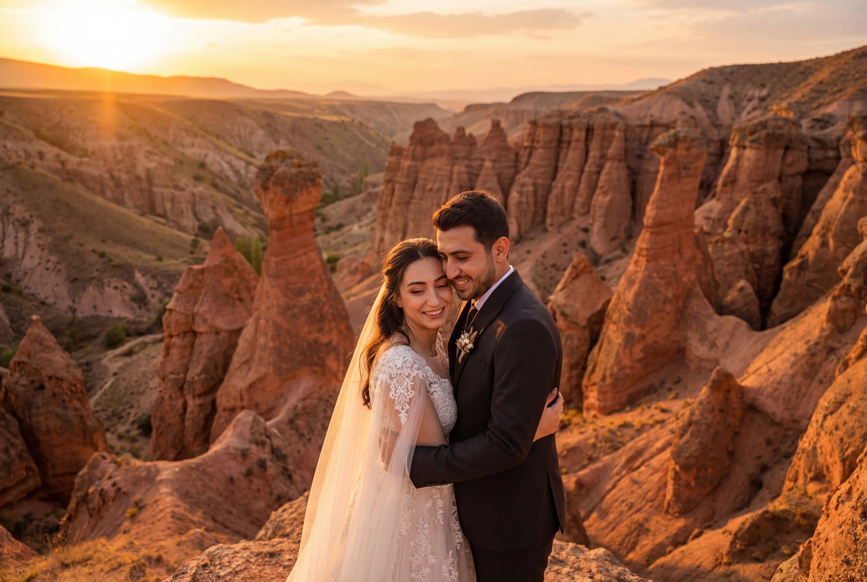 Narman Peribacaları (Narman Fairy Chimneys) wedding photography Erzurum 