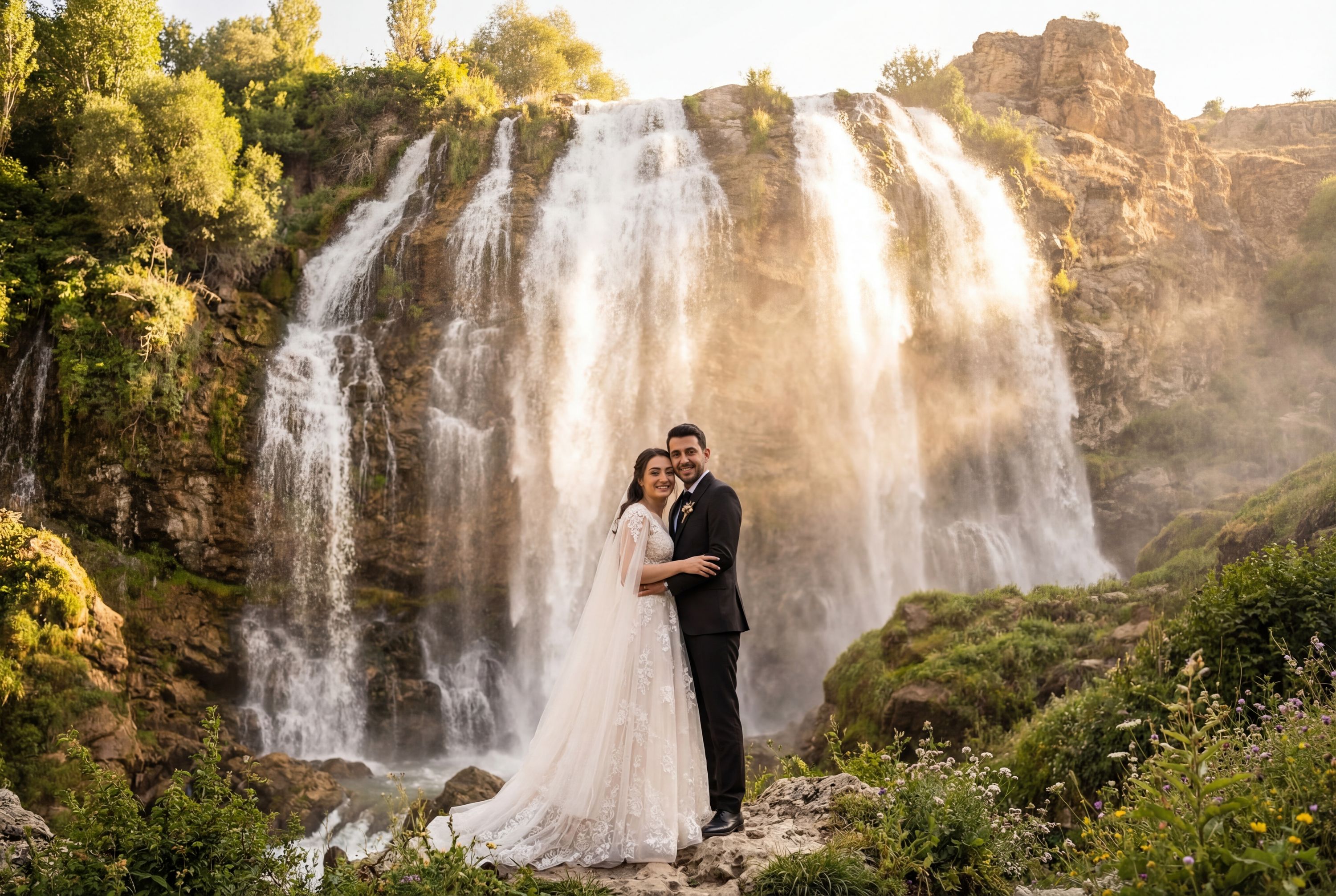 Tortum Şelalesi (Tortum Waterfall) wedding photography Erzurum 