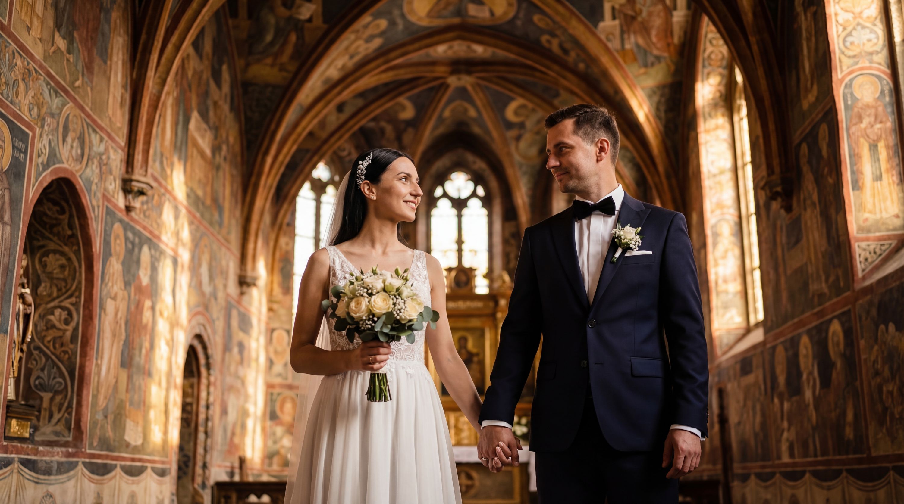 Wedding photography Lublin - Chapel of the Holy Trinity (inside Lublin Castle)
