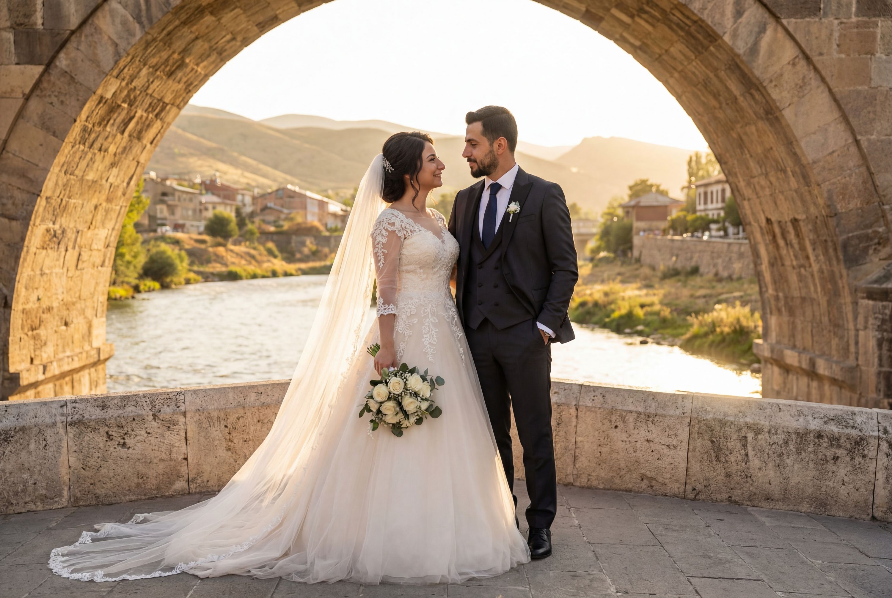 Bayburt Stone Bridge wedding photography Bayburt 