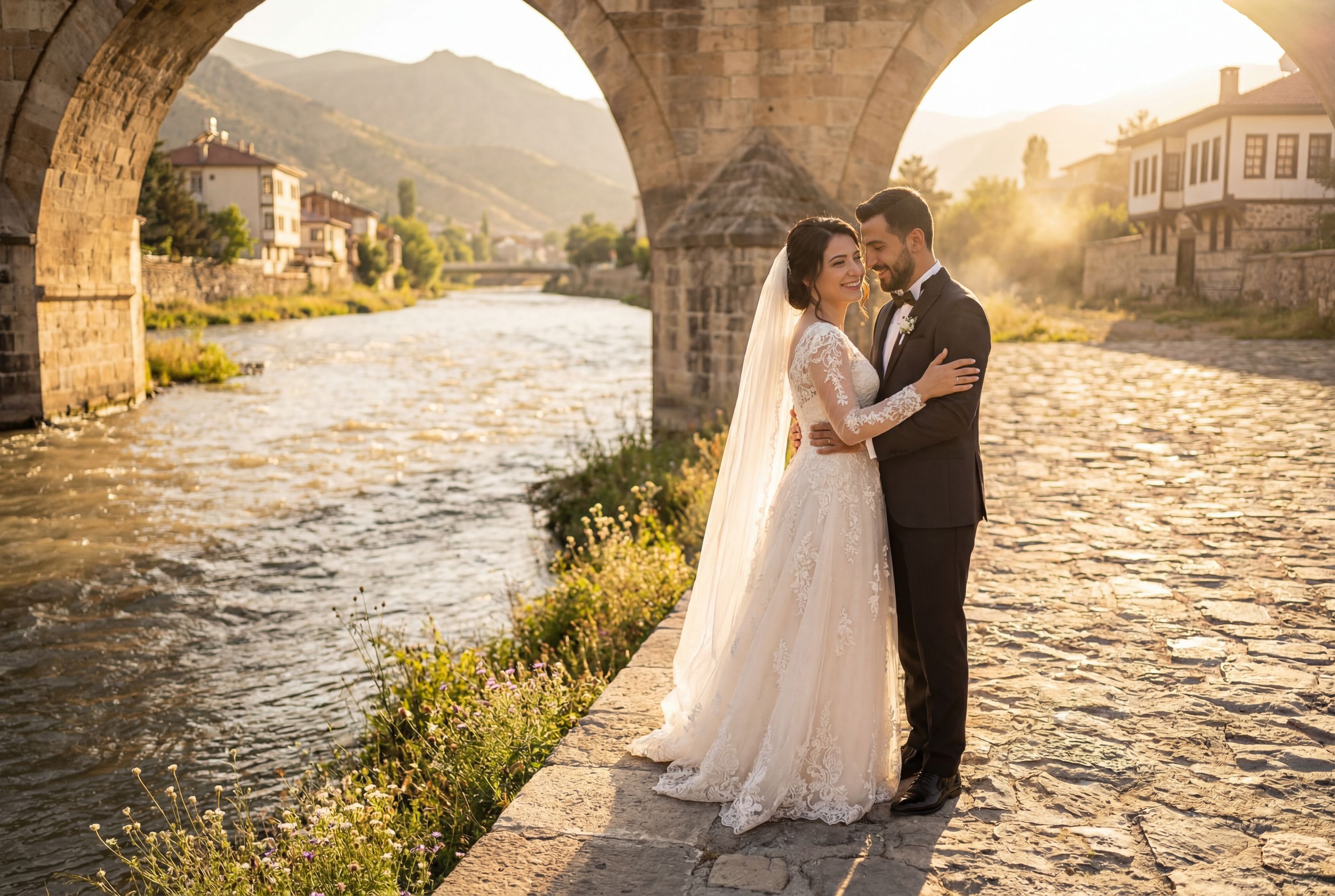 Çoruh River Embankment wedding photography Bayburt 