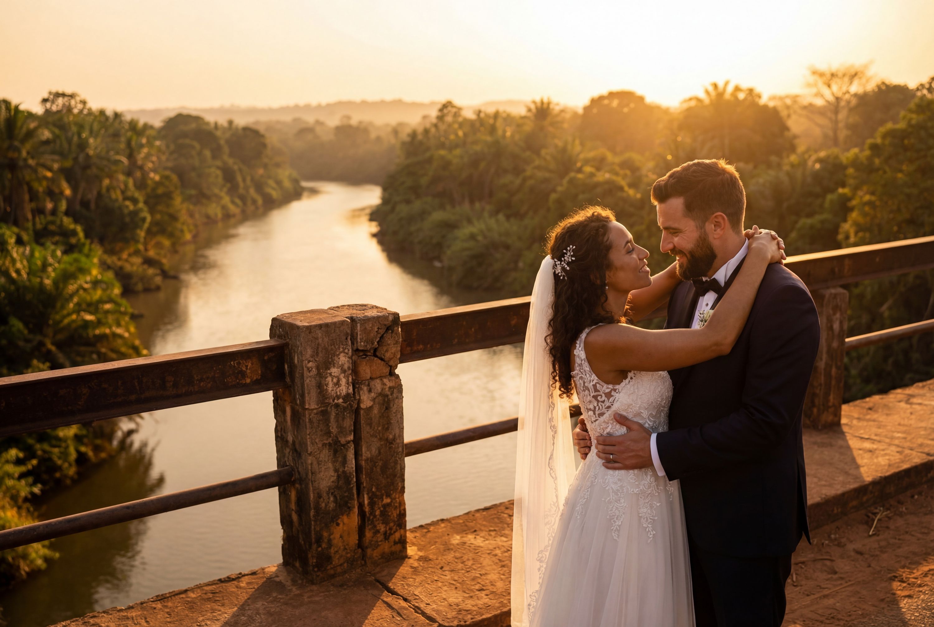 Corubal River Bridge Overlook wedding photography Bafatá 