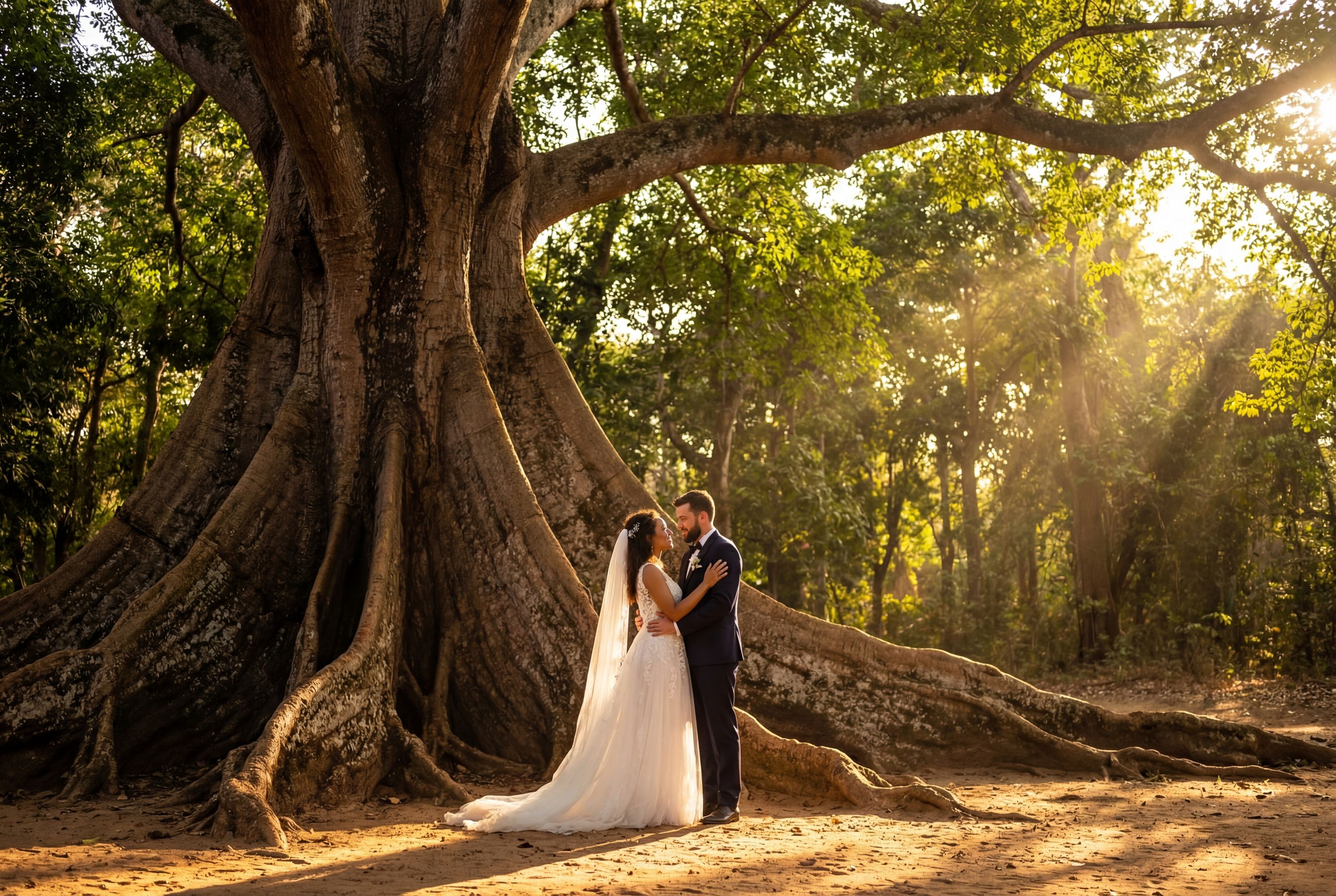 The Giant Kapok Tree Alley wedding photography Bafatá 