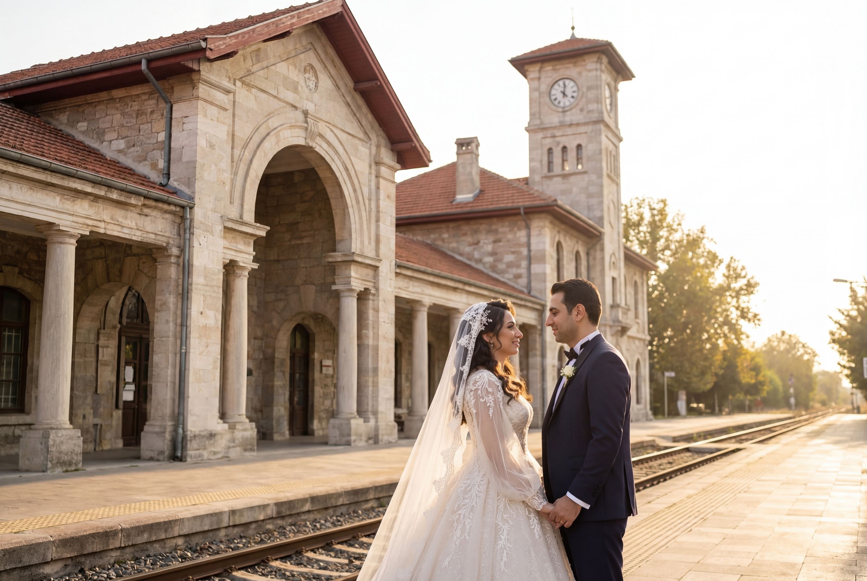 Karaağaç Train Station wedding photography Edirne 