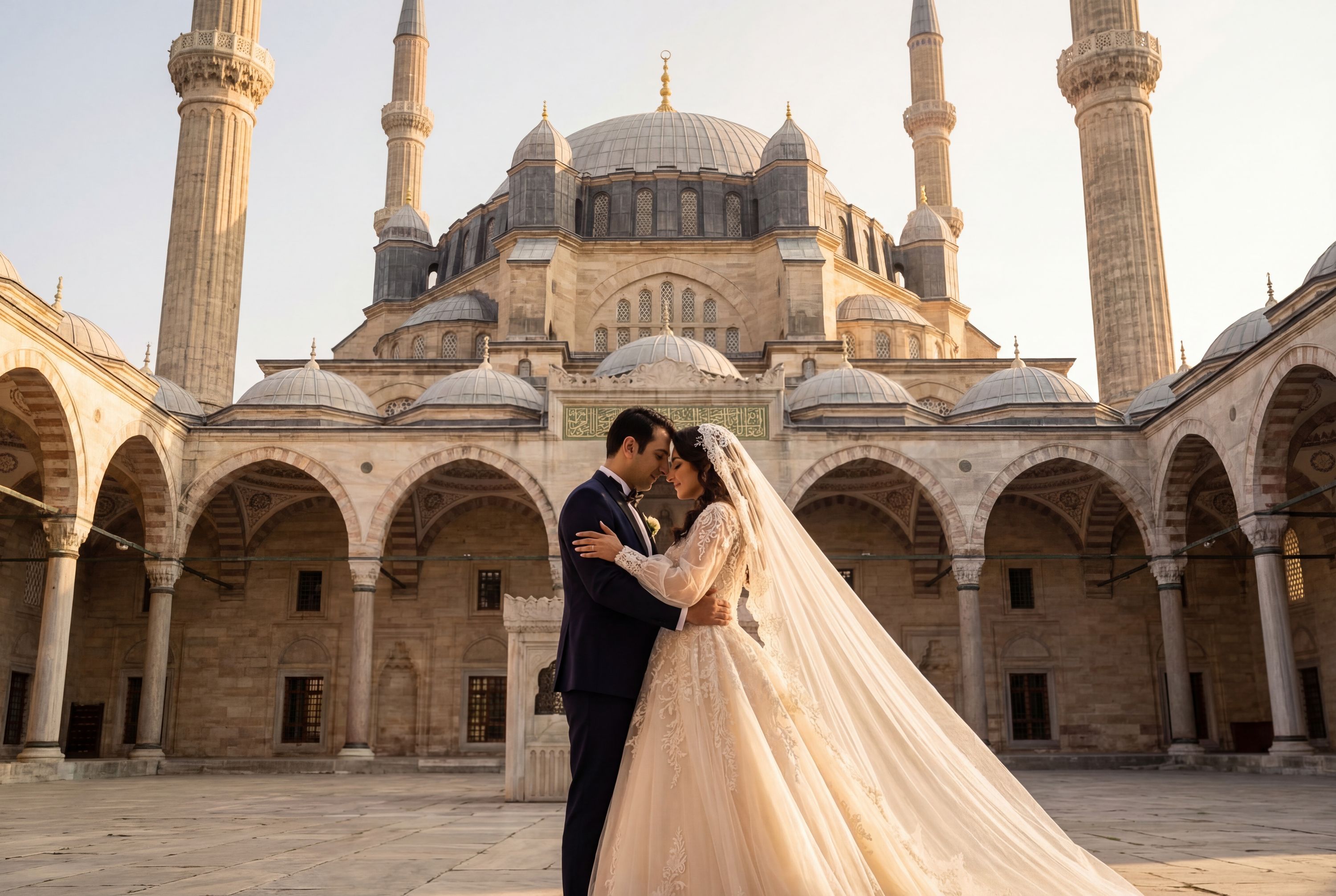 Selimiye Mosque wedding photography Edirne 