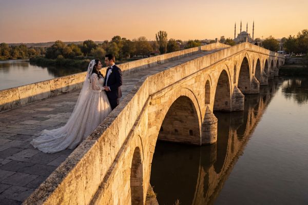 Tunca Bridge (Fatih Bridge) wedding photography Tunca Bridge (Fatih Bridge) wedding photography Edirne
