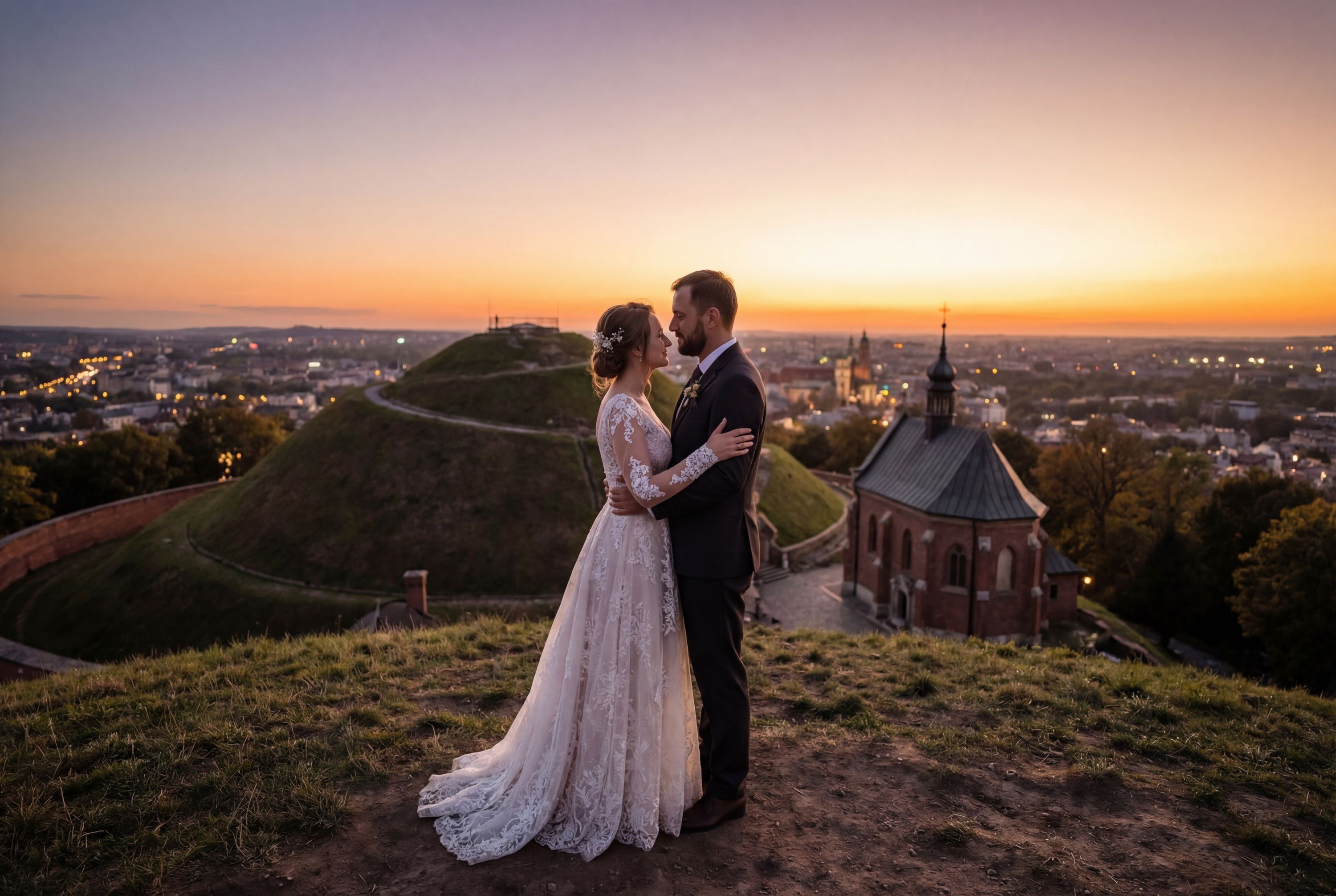 Wedding photography Kraków - Kościuszko Mound