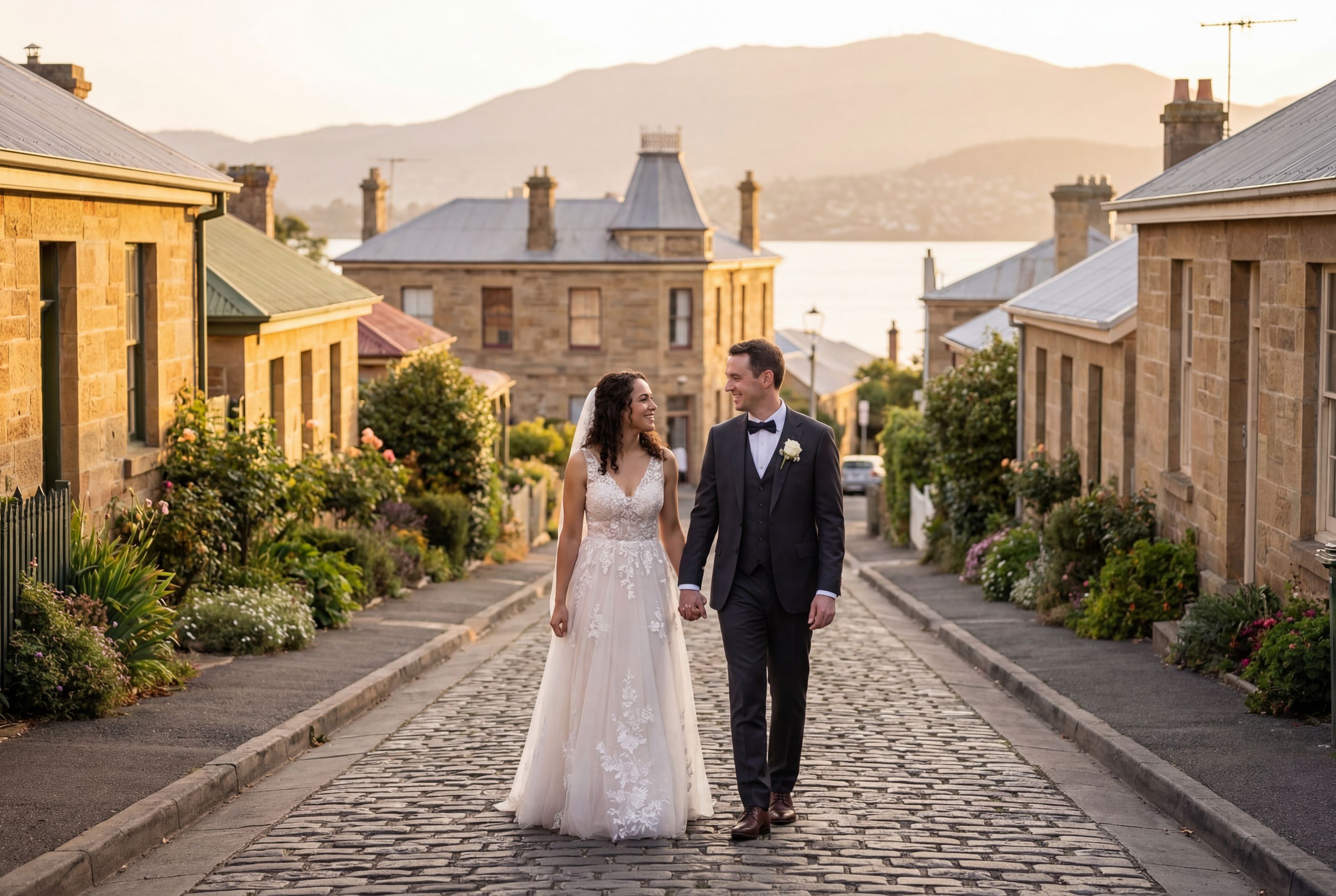 Wedding photography Hobart - Battery Point