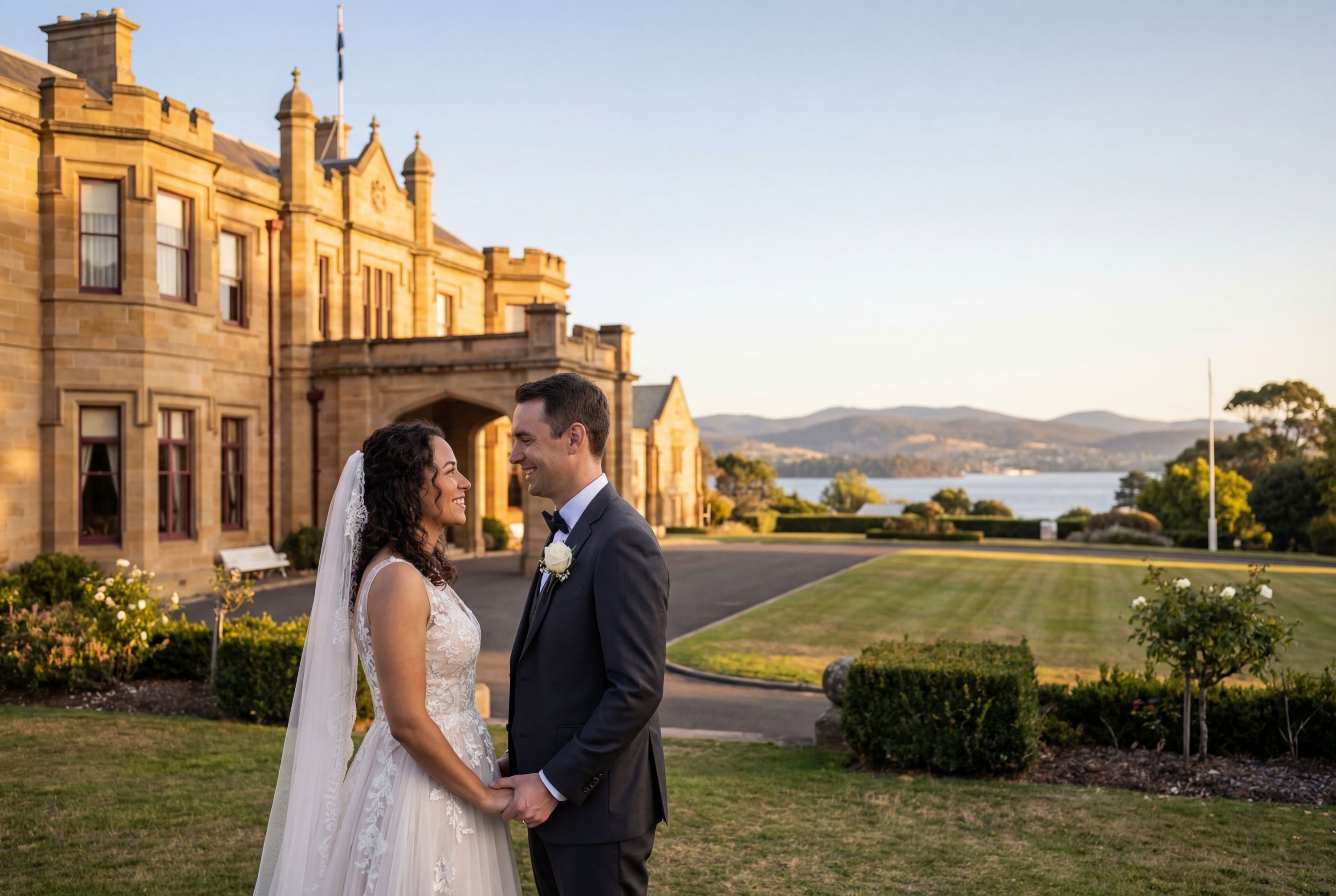 Wedding photography Hobart - Government House Tasmania